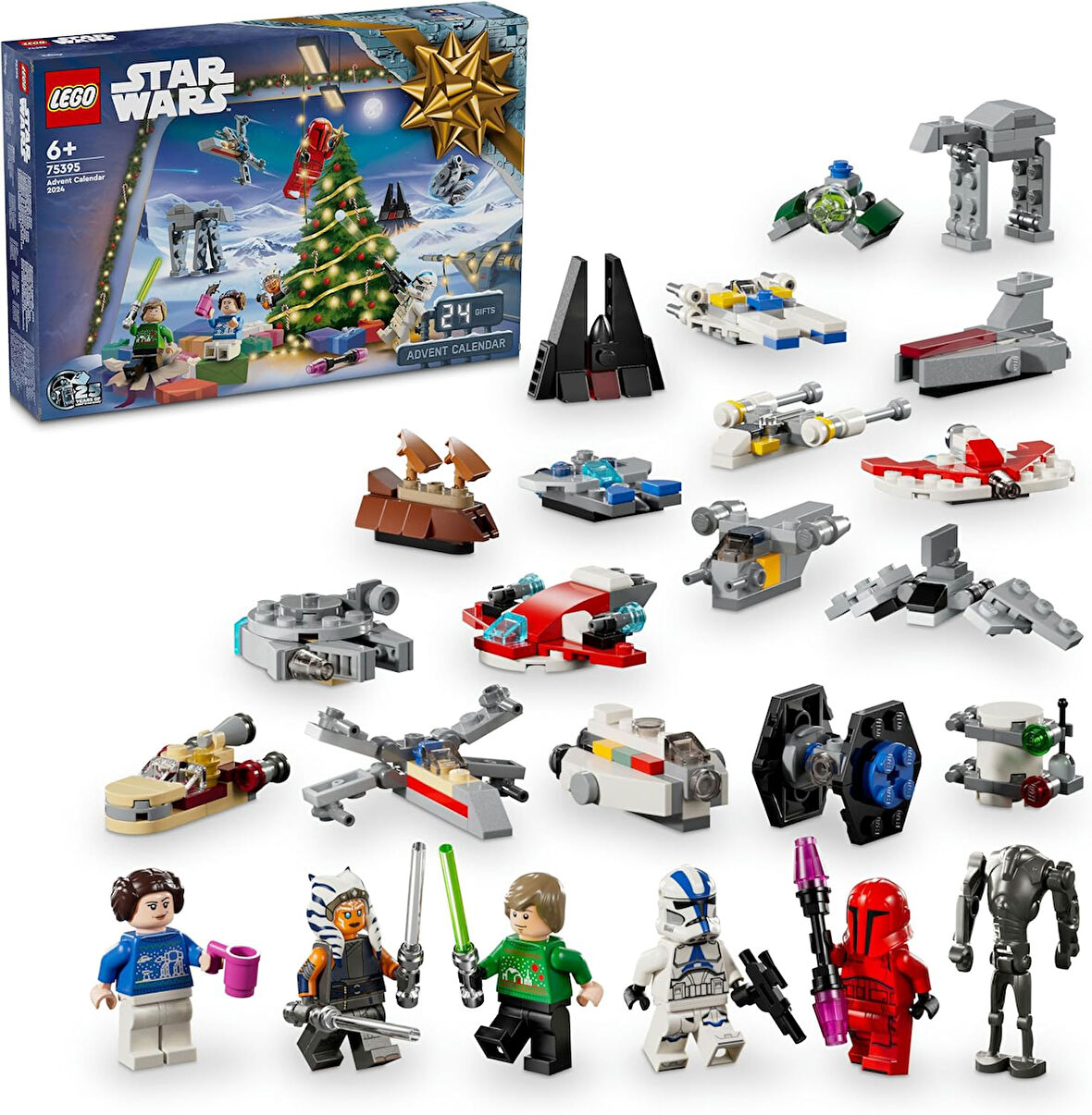 Lego Star Wars 2024 Yılbaşı Takvimi 75395, 6 Yaş Ve Üzeri Çocuklar Için İnşa Edilebilen Yılbaşı Tema