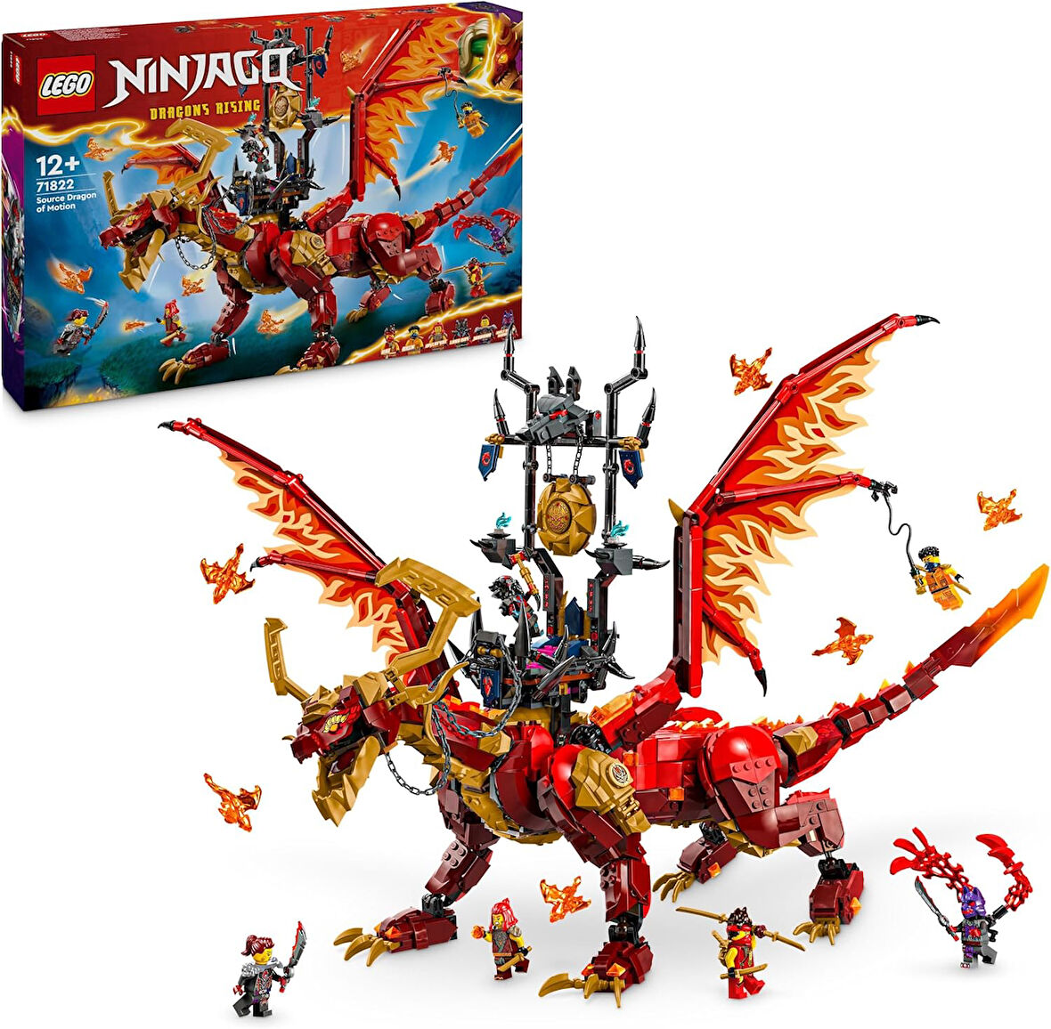Lego Ninjago Hareket Kaynak Ejderhası 71822 – 12 Yaş Ve Üzeri İçin 6 Minifigür İçeren Yaratıcı Oyunc