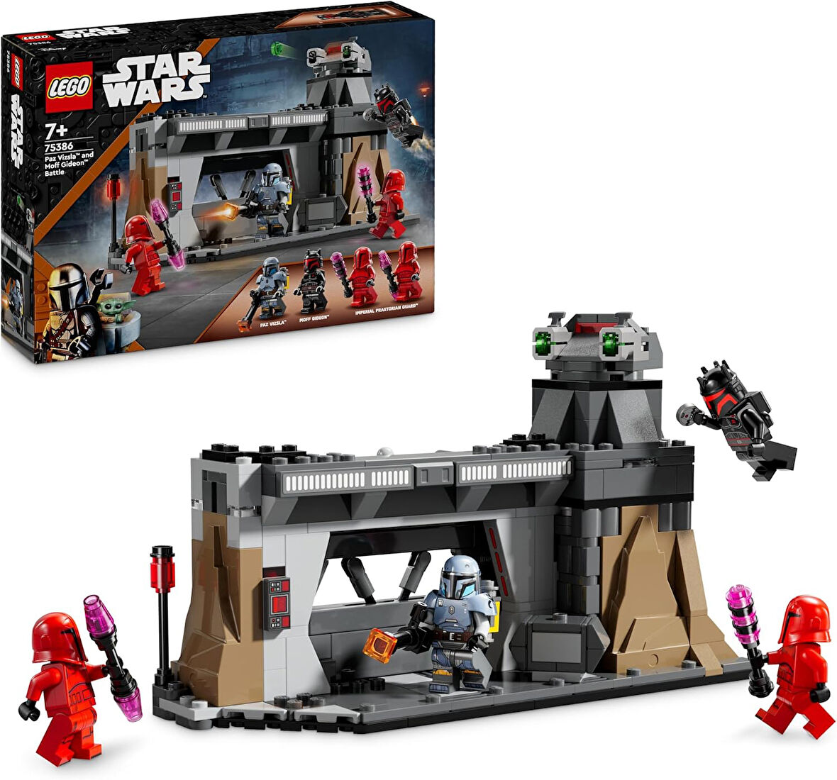 Lego Star Wars: The Mandalorian Paz Vizsla Ve Moff Gideon Savaşı 75386-7 Yaş Ve Üzeri Çocuklar Için 