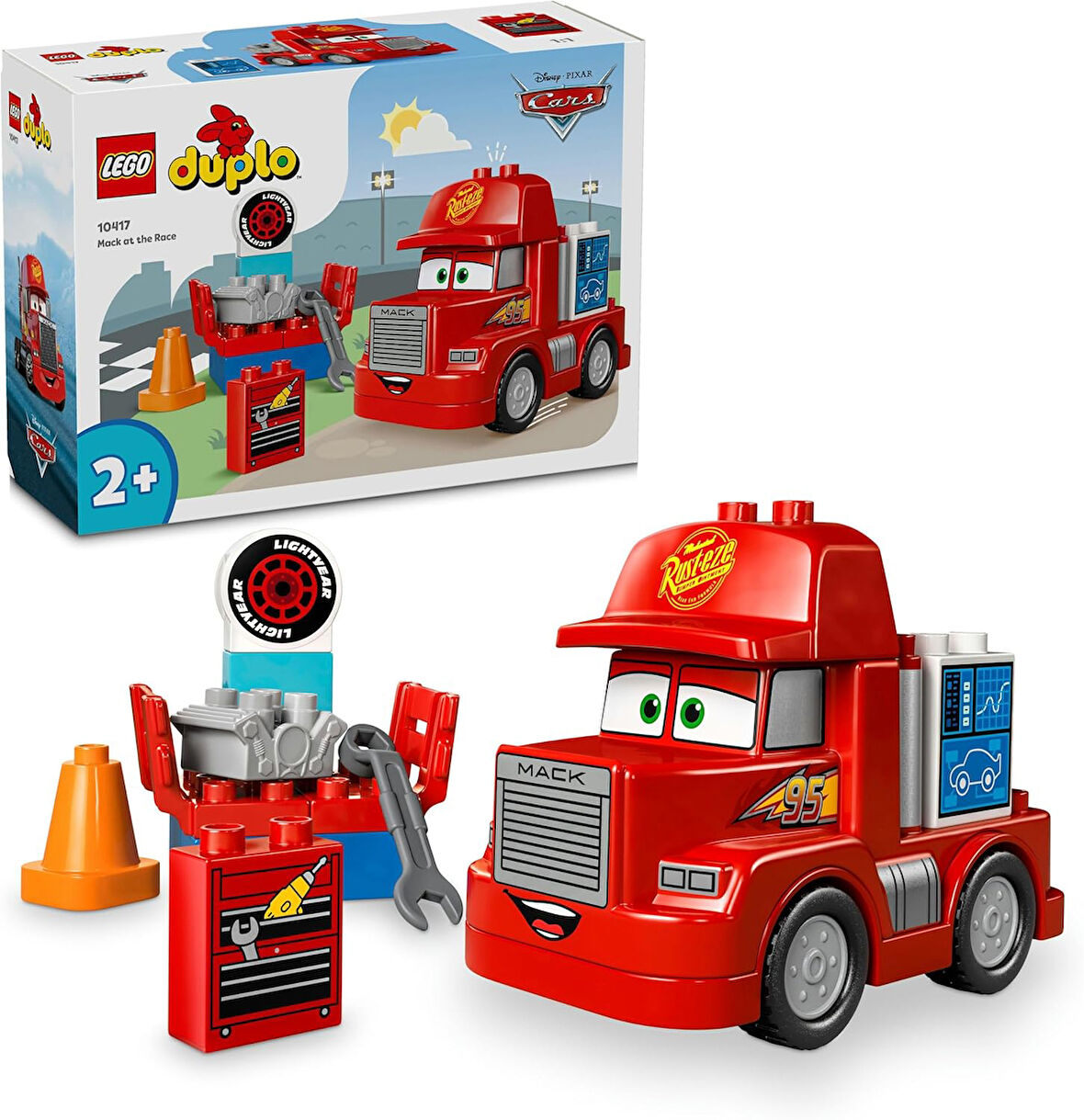 Lego® Duplo® | Disney Ve Pixar Arabalar Mack Yarışta 10417-2 Yaş Ve Üzeri Çocuklar Için Eğitici Oyun