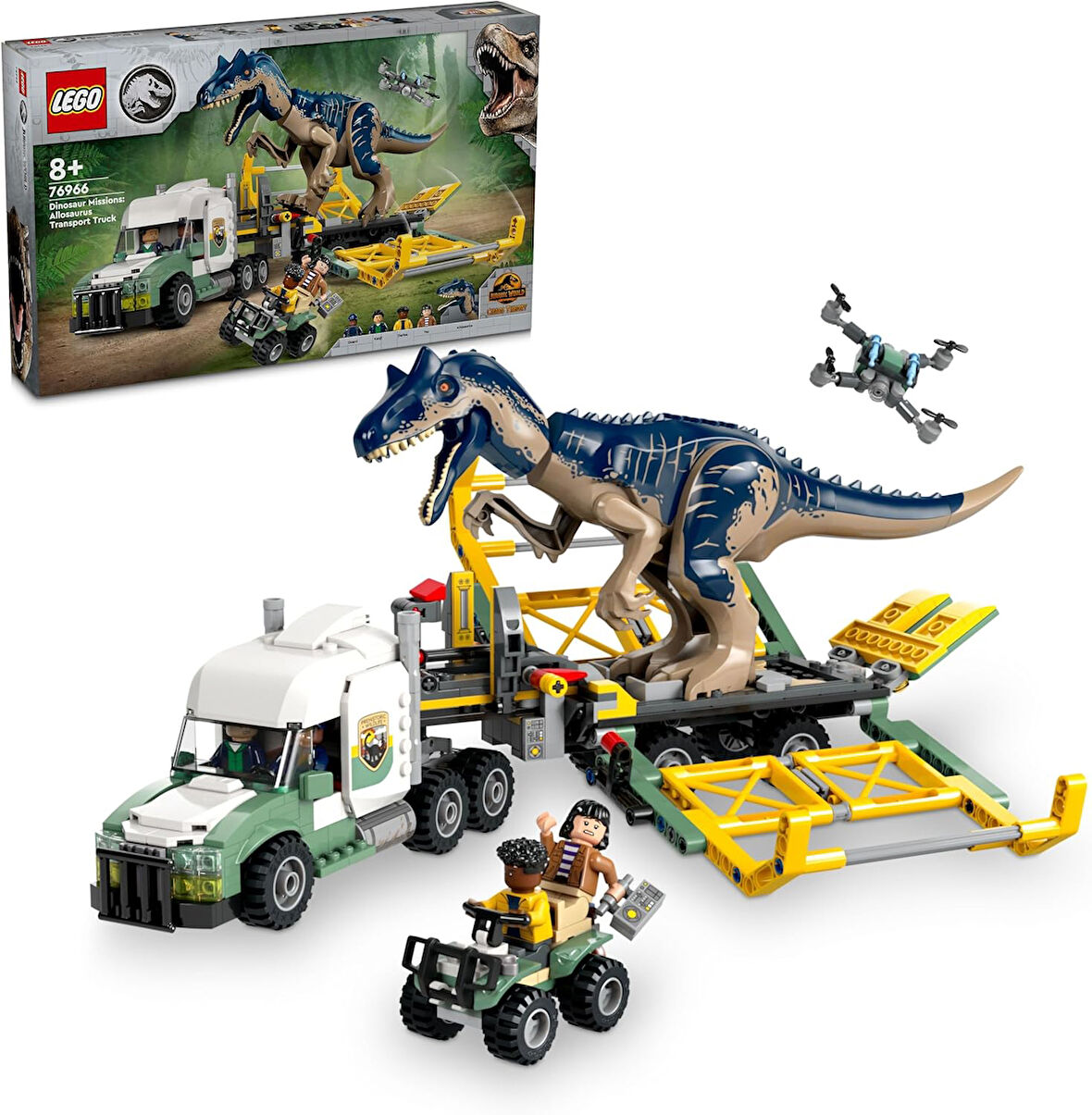 Lego Jurassic World Dinozor Görevleri: Allosaurus Taşıma Kamyonu 76966 – 8 Yaş Ve Üzeri Çocuklar Içi