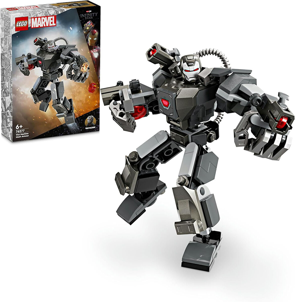 Lego Marvel War Machine Robot Zırhı 76277-6 Yaş Ve Üzeri Süper Kahraman Seven Çocuklar İçin İnşa Edi