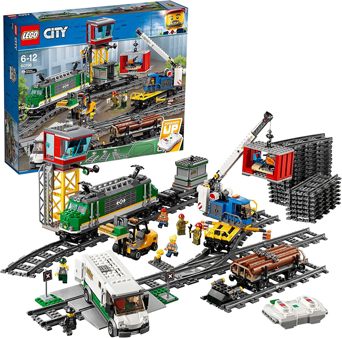 Lego City Kargo Treni 60198-6 Yaş Ve Üzeri Tren Seven Çocuklar Için City Setleriyle Uyumlu Tamamlayı