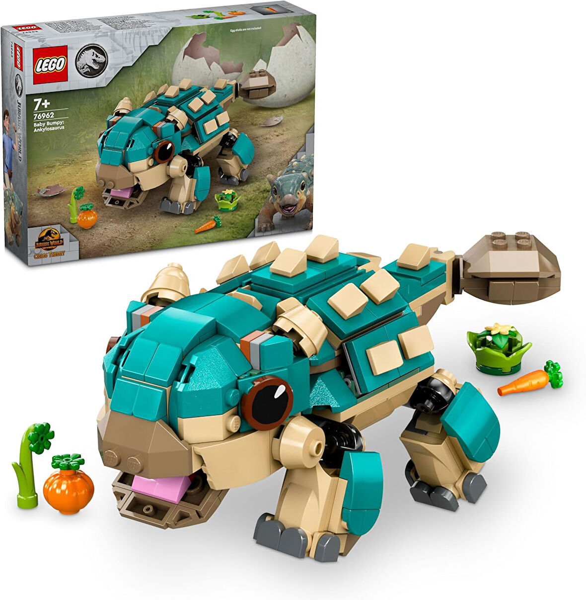 Lego Jurassic World Yavru Bumpy: Ankylosaurus 76962-7 Yaş Ve Üzeri Kretase Kampı Hayranları Için Yar