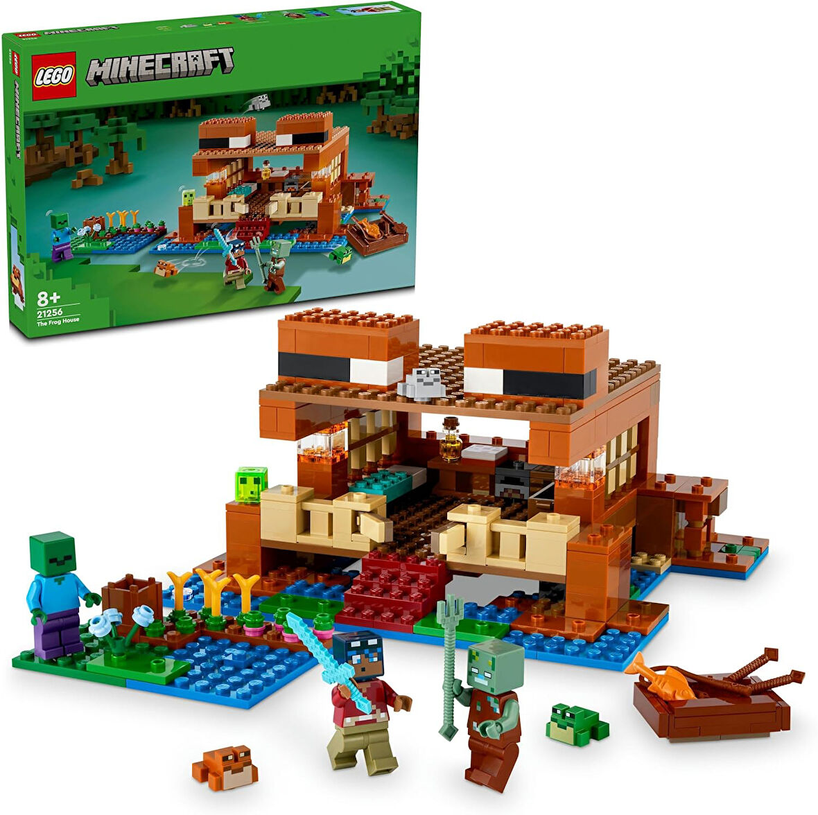 Lego Minecraft Kurbağa Evi 21256-8 Yaş Ve Üzeri Macera Oyunları Seven Çocuklar İçin Yaratıcı Oyuncak