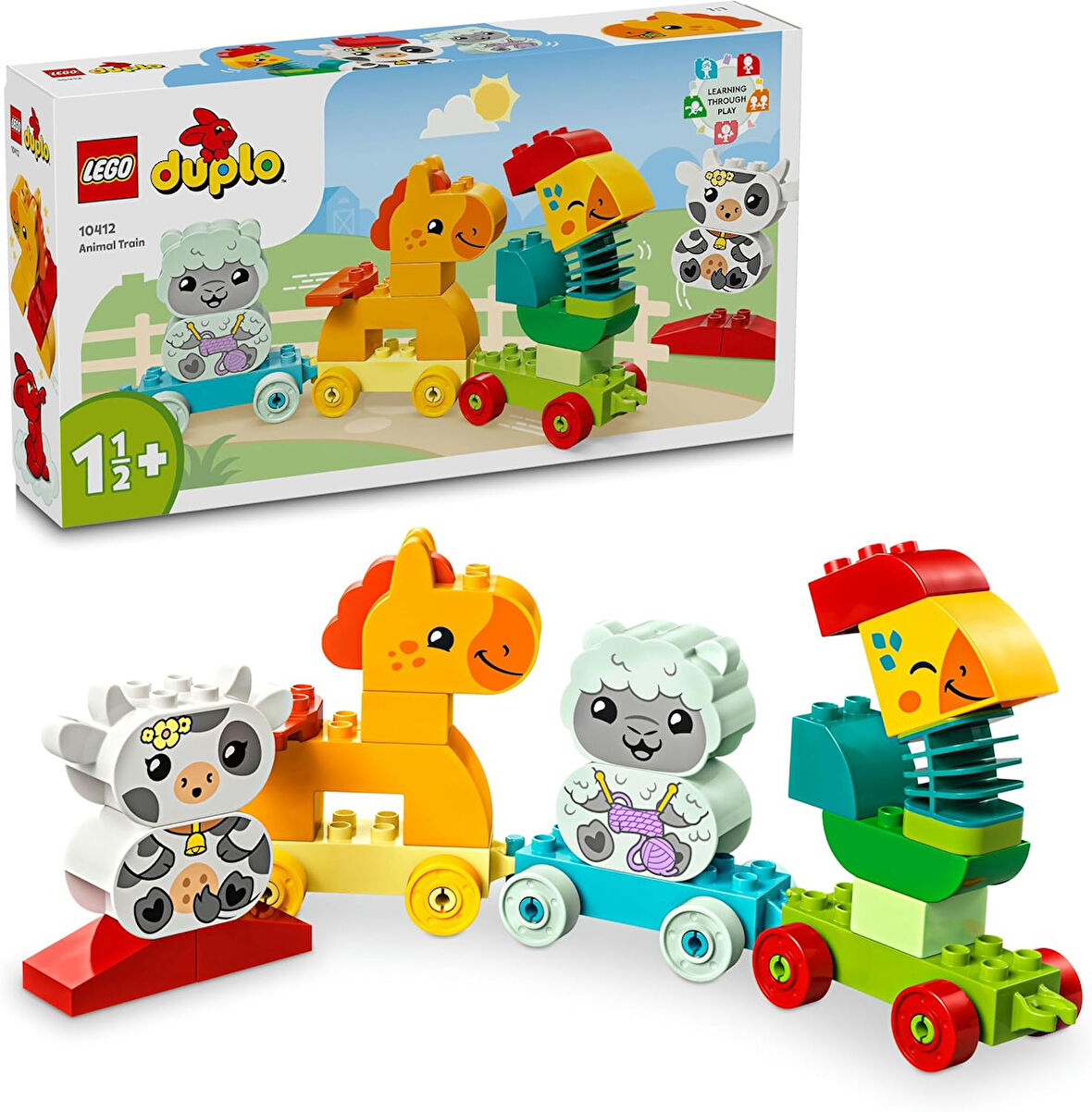 Lego Duplo İlk Hayvan Trenim 10412-1 Buçuk Yaş Ve Üzeri Çocuklar Için Tekerlekli Oyuncak Tren İçeren
