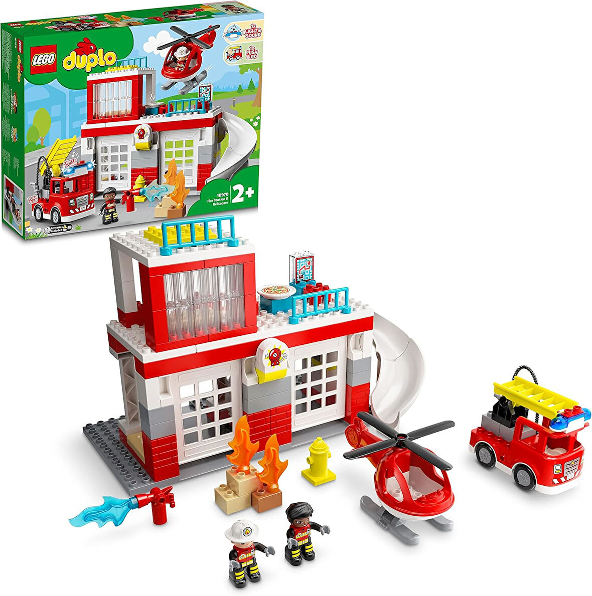 Lego® Duplo® Kurtarma İtfaiye Merkezi Ve Helikopter 10970 - Çocuklar İçin Yaratıcı Oyuncak Yapım Set