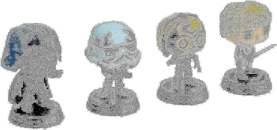 Star Wars Pack 4 Figür Pop! Filmler Vinil Retro Serisi 9 Cm