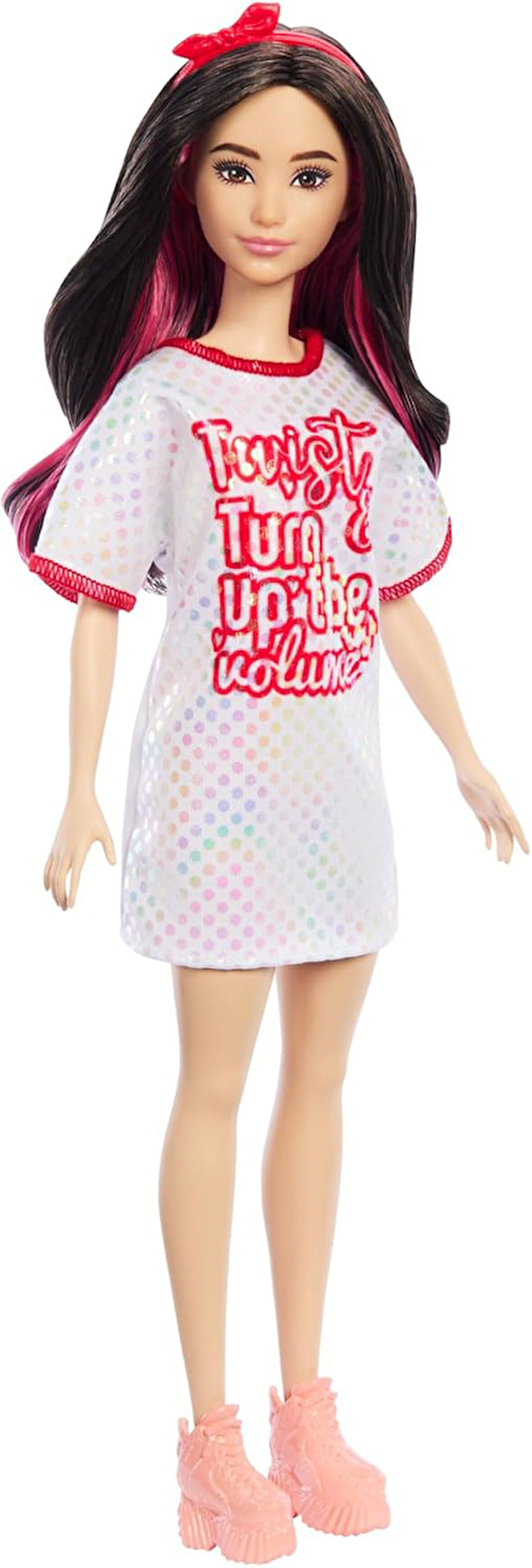 Barbie Büyüleyici Parti Bebekleri (Fashionistas) - Beyaz Tişört Elbiseli Bebek, Oyuncak