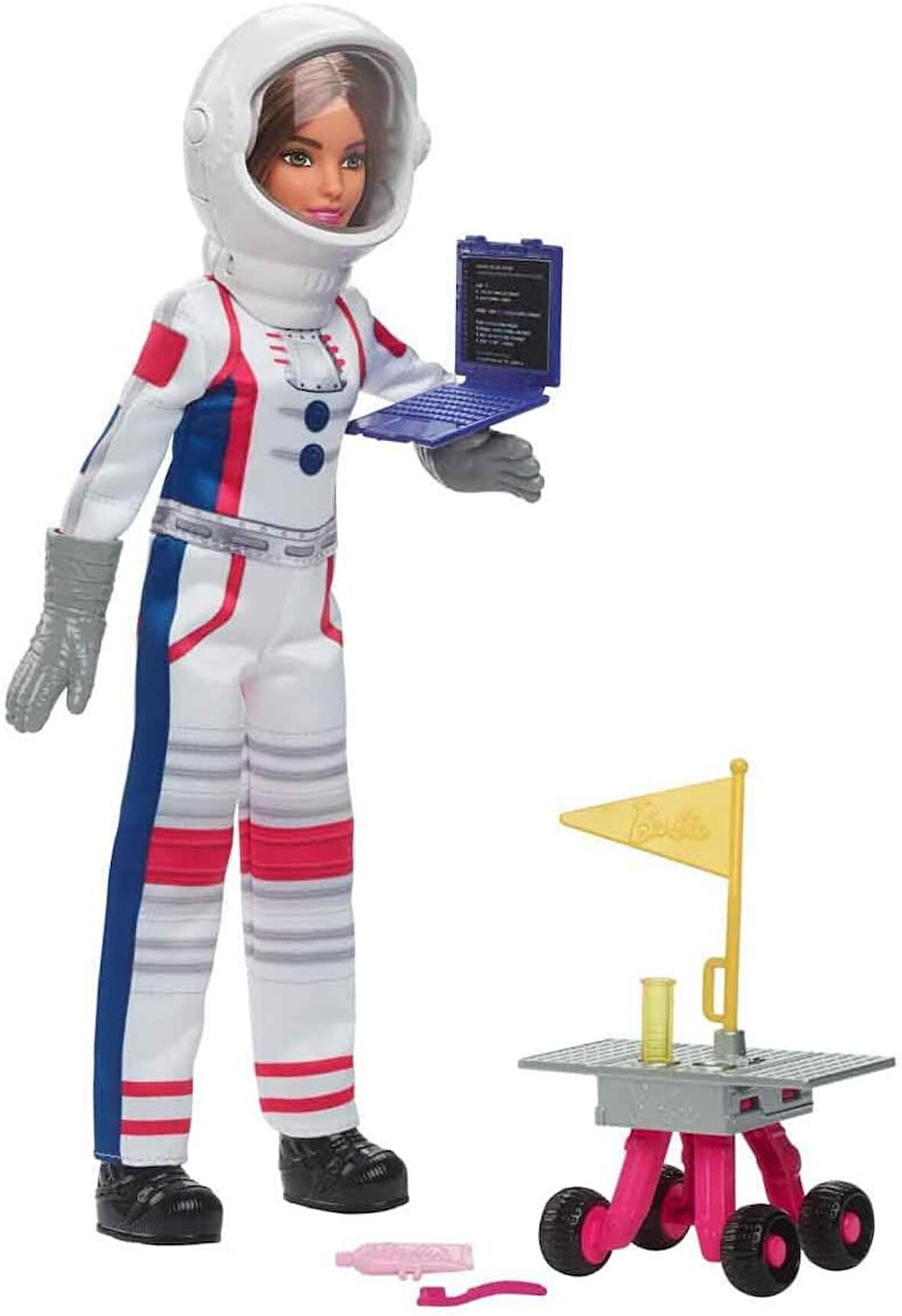 Barbie 65. Yıldönümü Bebeği Ve 10 Aksesuar, Esmer Bebekli Astronot Seti, Rolling Rover, Flipping Shi