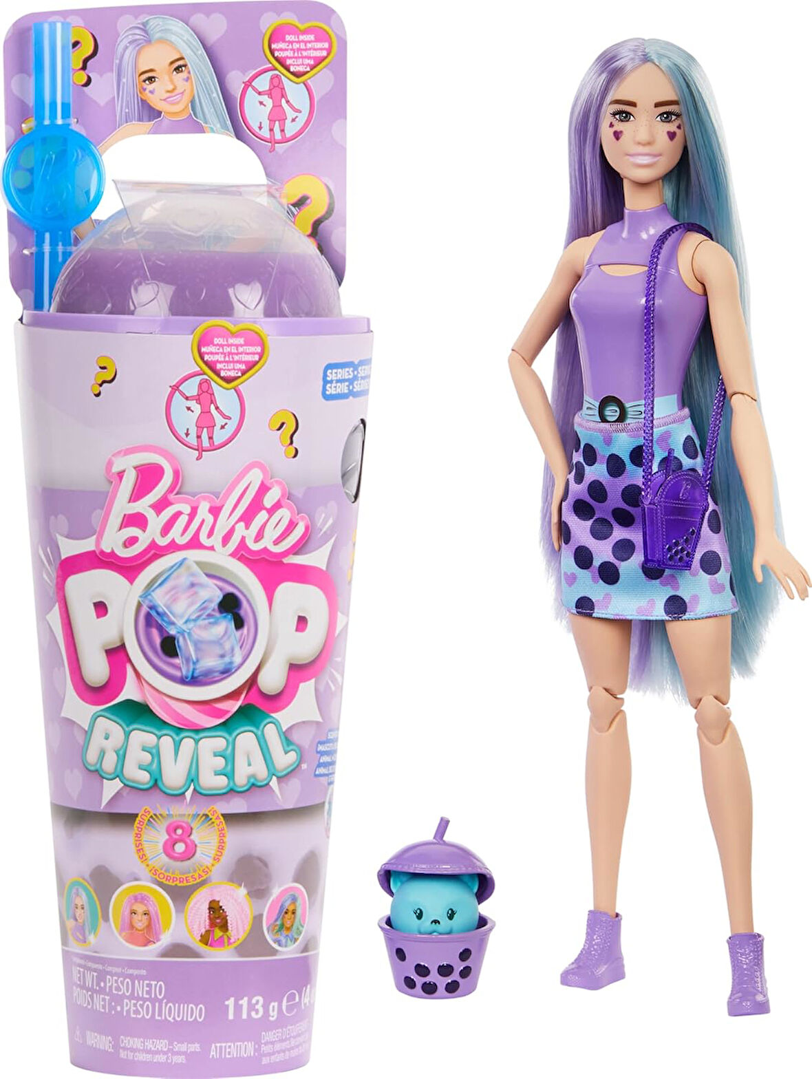 Htj19 | Pop Reveal Barbie Boba Series - Taro Milk