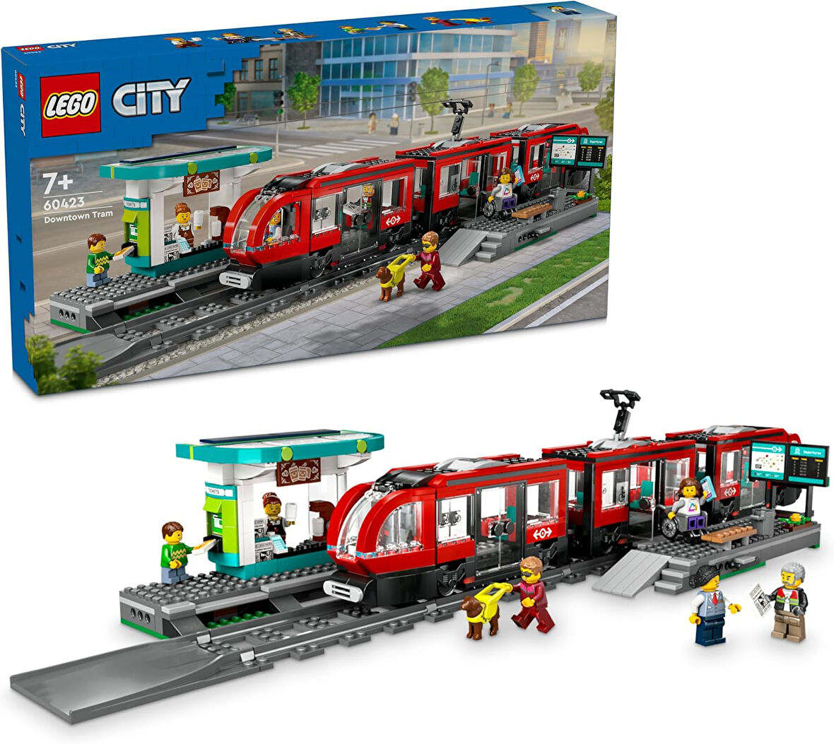 Lego City Şehir Merkezi Tramvay İstasyonu 60423-7 Yaş Ve Üzeri Oyuncak Tren Ve Araç Meraklıları Için