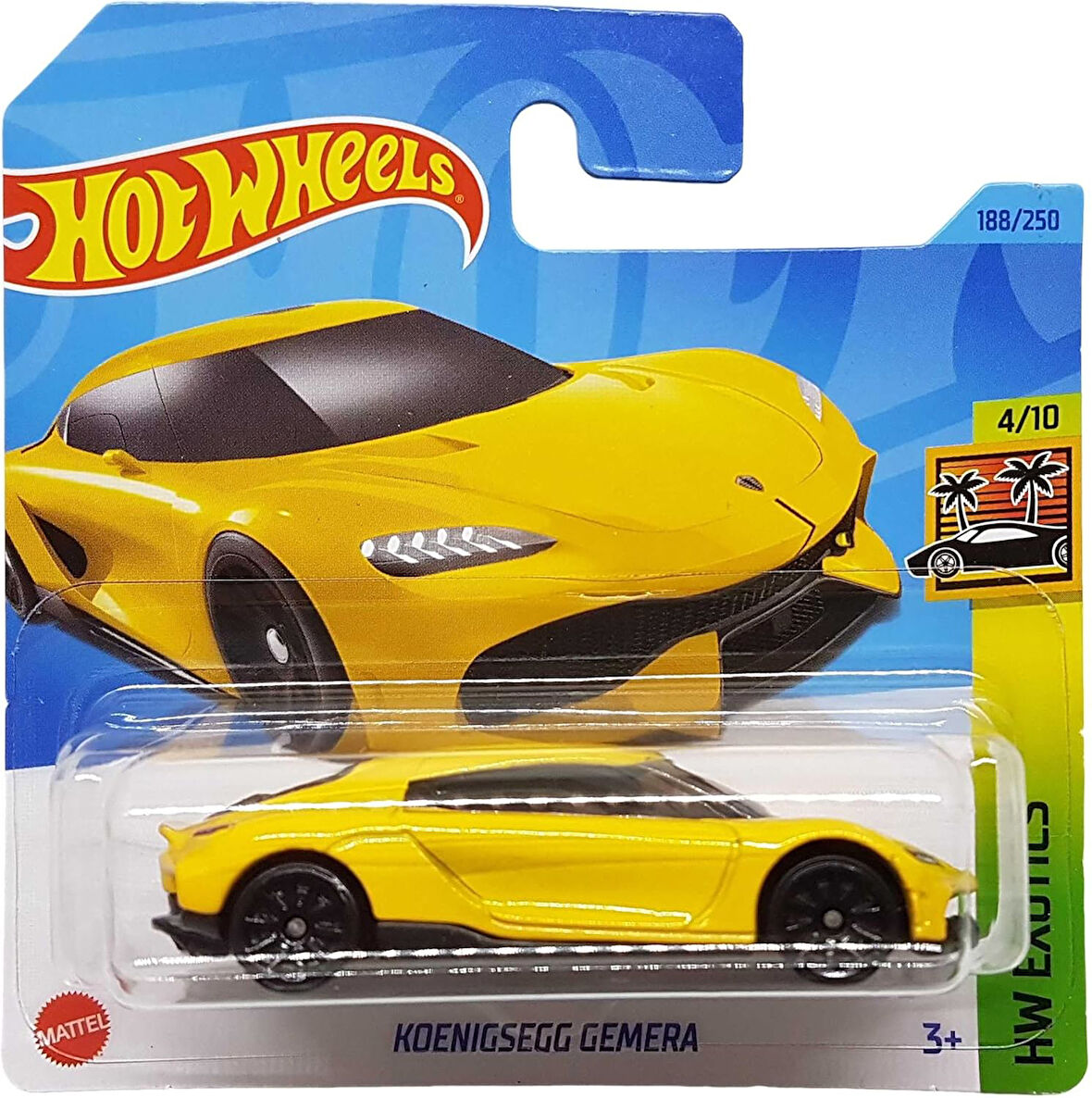 Hot Wheels - Koenigsegg Gemera - Hw Exotics 4/10 - Hkh95 - Short Card - Supersportwagen - Sarı - Mat