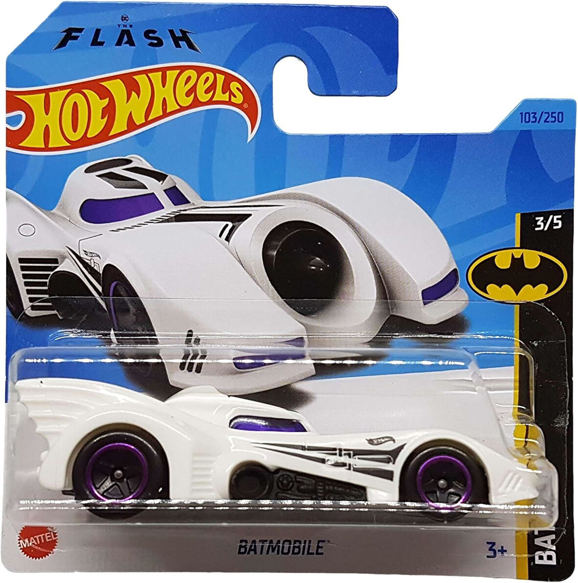 Hot Wheels - Batmobile - Batman: The Flash 3/5 - Hkj74 - Short Card - Dc - Beyaz - Mattel 2023