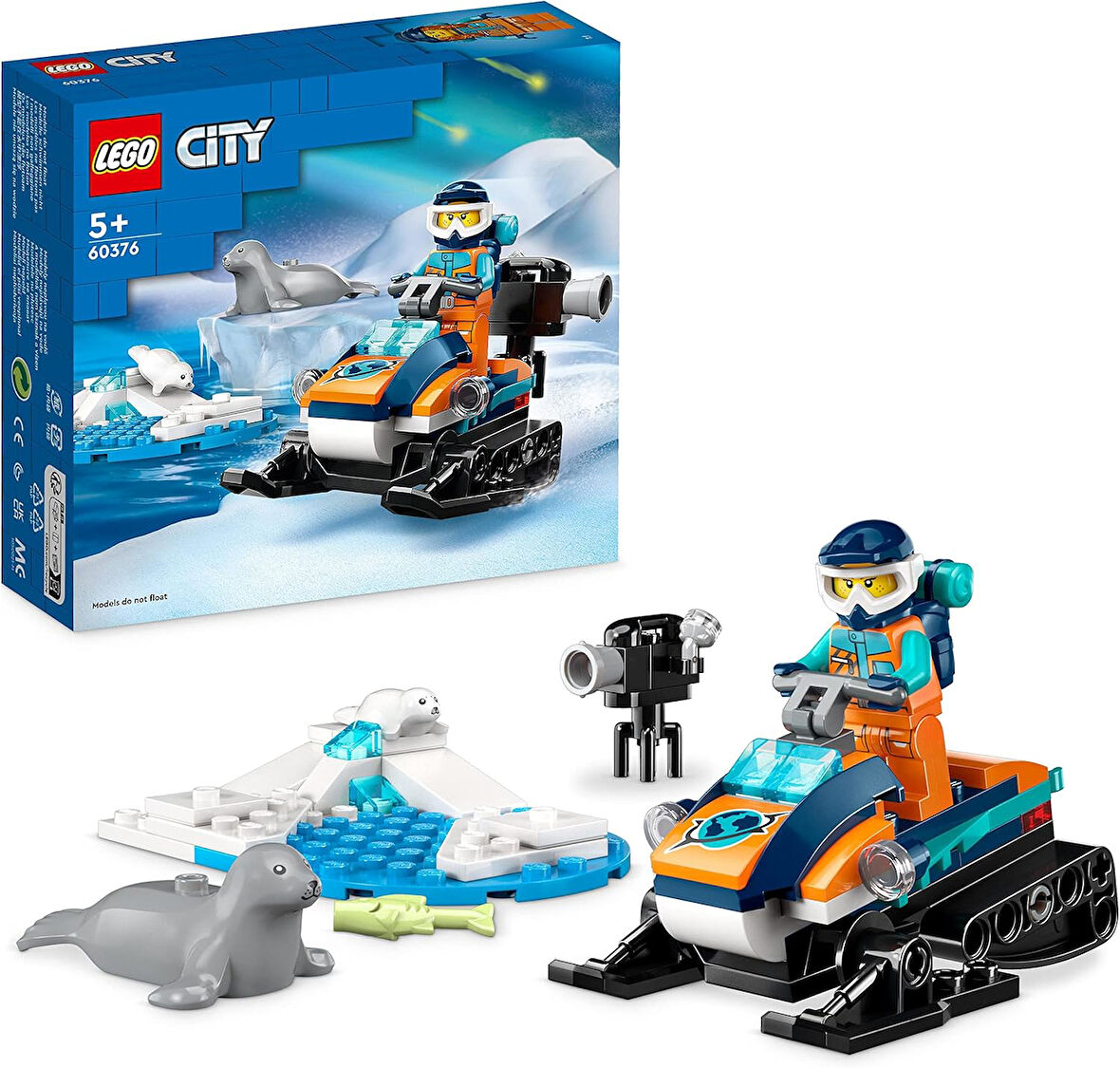 Lego City Kutup Kâşifi Motorlu Kızağı 60376 Oyuncak Yapım Seti (70 Parça)