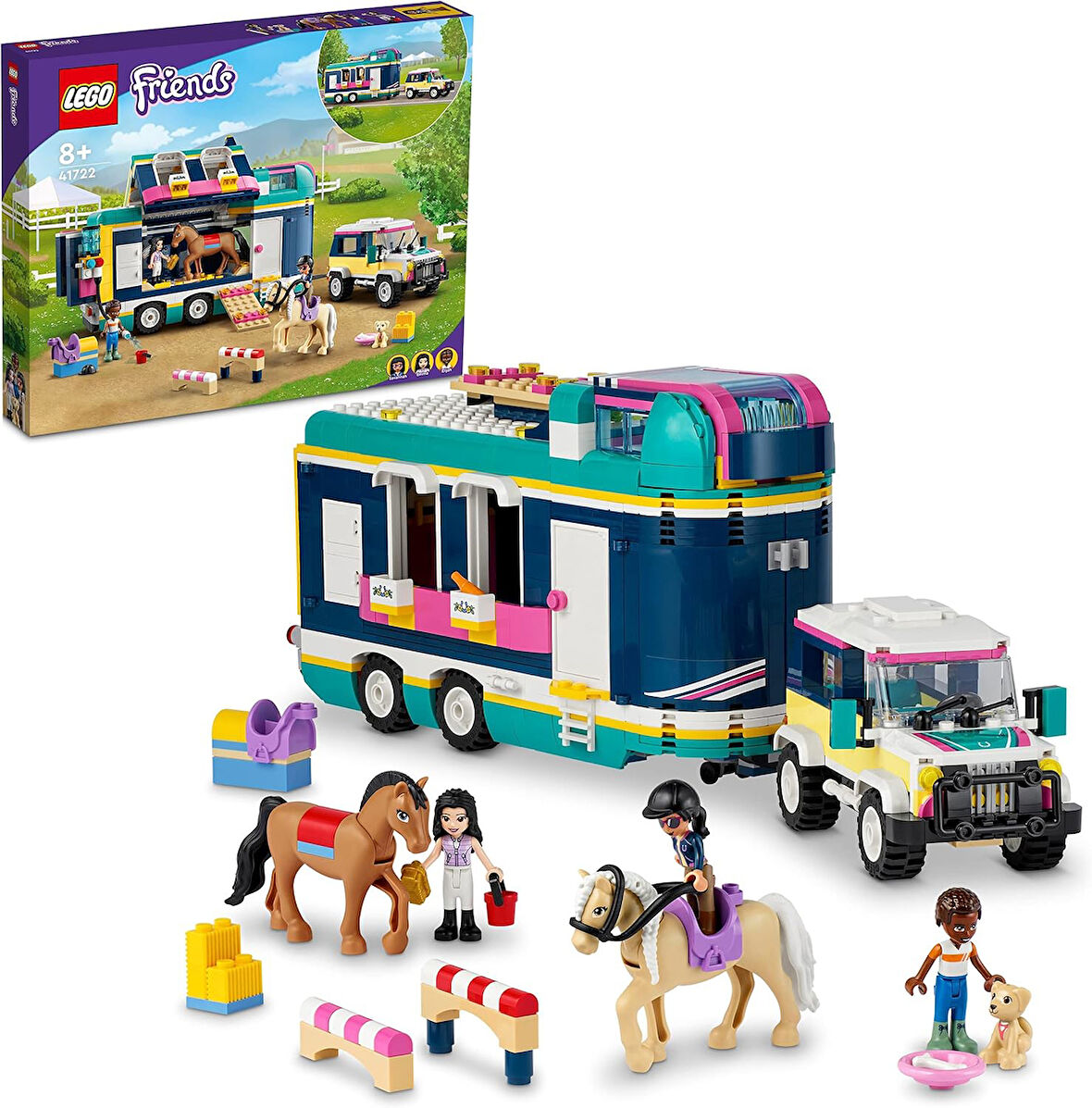 Lego® Friends At Gösterisi Römorku 41722-8 Yaş Ve Üzeri Çocuklar Için At Binme Ekipmanı İçeren Oyunc