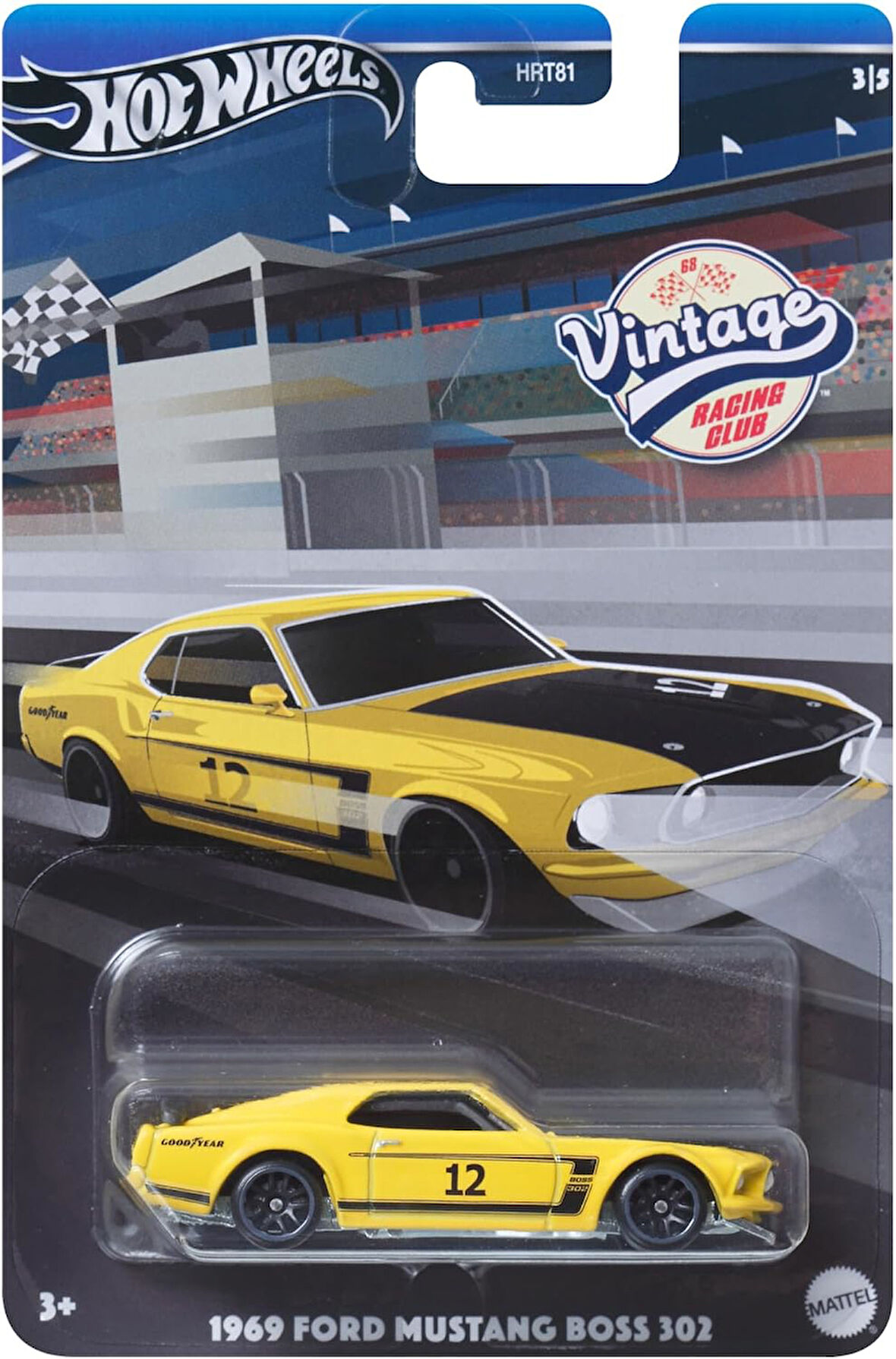 Hot Wheels 1969 Ford Mustang Boss 302 Vi̇ntage Arabalar Özel Seri Hrv08 - Hrt81