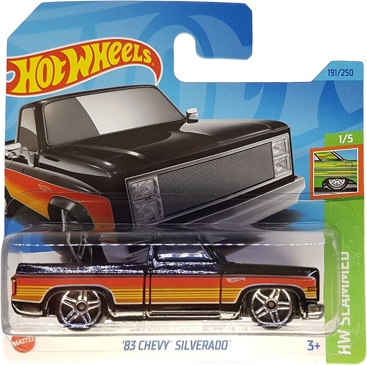 Hot Wheels - ´83 Chevy Silverado - Hw Slammed 1/5 - Hkj06 - Short Card - Gm - Pickup Truck - Mattel 
