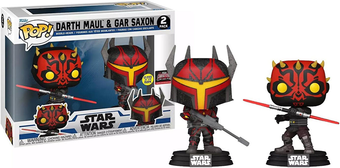 Funko Pop Darth Maul & Gar Saxon Glow Dark 2 Pack