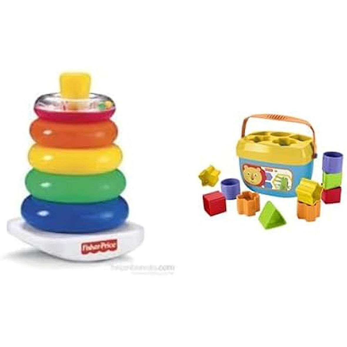 Fisher Price-Renkli Halkalar Gjy49+Fisher-Price Renkli Bloklar, 6 Aylık, Ffc84