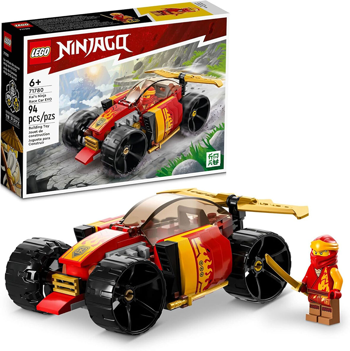 Lego® Ninjago® Kai’Nin Ninja Yarış Arabası Evo 71780-6 Yaş Ve Üzeri Çocuklar Için Araba Ve Kai Minif