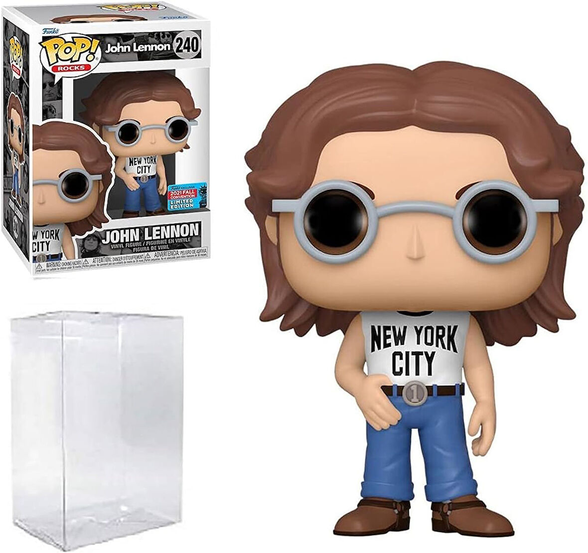 Funko John Lennon Nycc 2021 Fall Convention - Bundled With Pop Box Protector