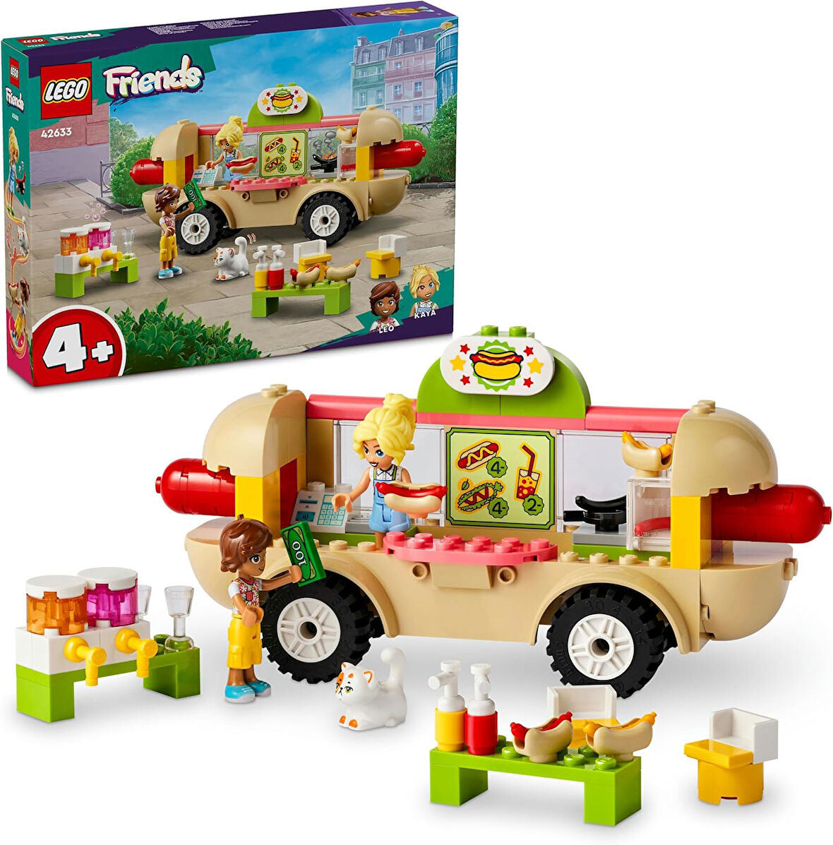Lego Friends Sosisli Sandviç Arabası 42633-4 Yaş Ve Üzeri Çocuklar Için Mini Bebek İçeren Yaratıcı O