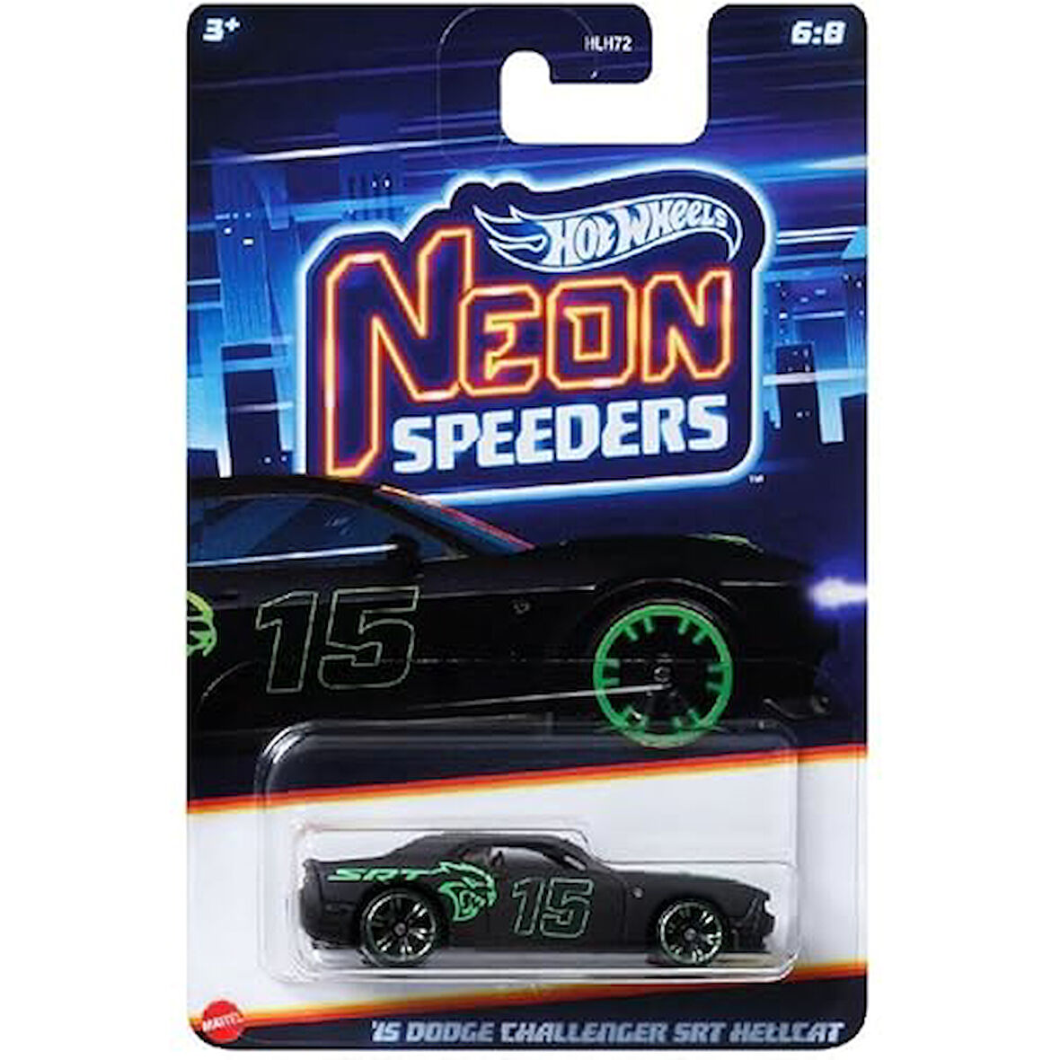 Hot Wheels Neon Yarışçılar Hlh72-15 Dodge Challenger Srt Hellcat Hrw80