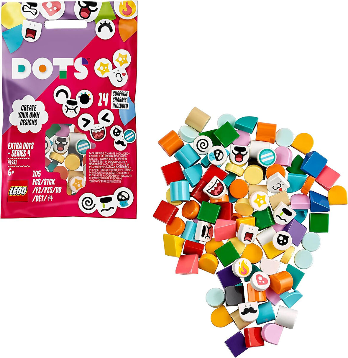 Lego Dots Ekstra Dots - Seri 4 41931 - Çocuklar Için Yaratıcı Kendin Yap Oyuncak Dekorasyon Yapım Se