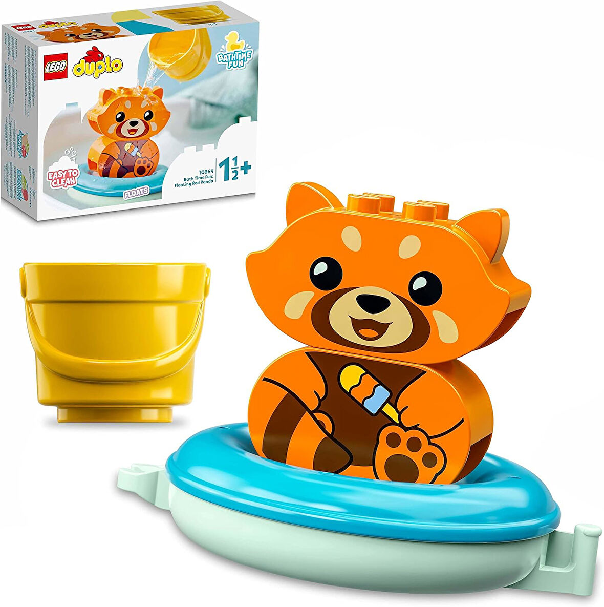 Lego® Duplo® İlk Banyo Zamanı Eğlencesi: Yüzen Kırmızı Panda 10964-18 Ay Ve Üzeri Okul Öncesi Yaştak