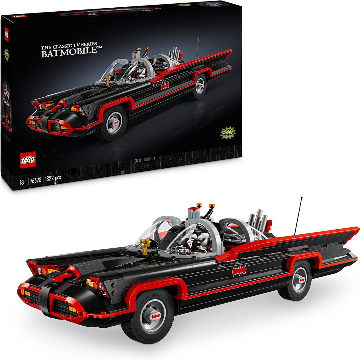 Lego Dc Batman: Klasik Tv Dizisi Batmobile 76328 - Yetişkin Süper Kahraman Hayranları Için Koleksiyo