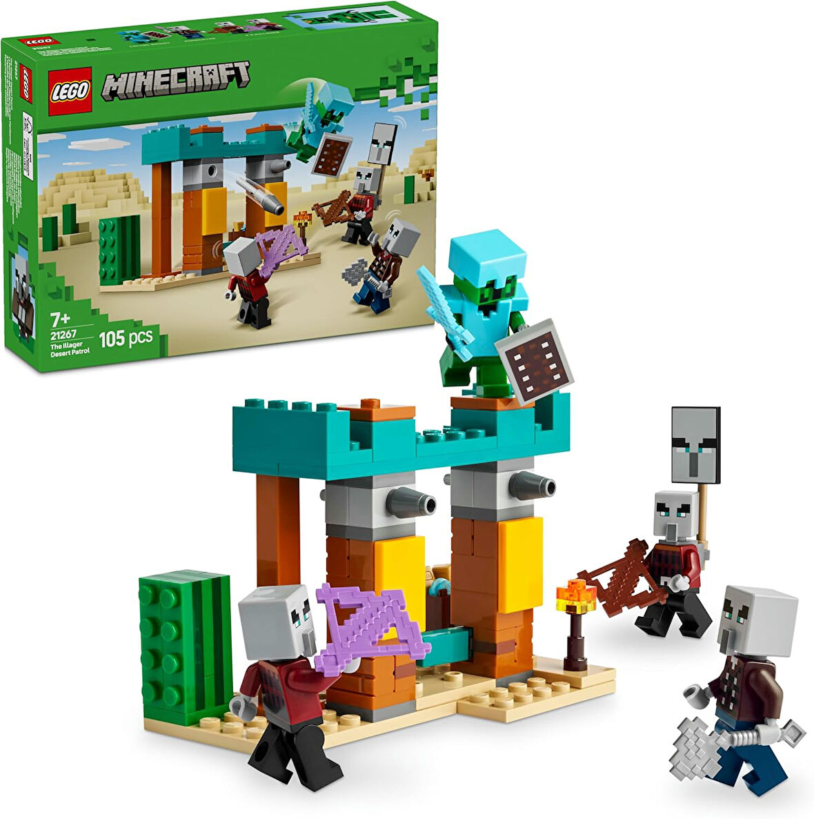 Lego Minecraft Serseri Köylü Çöl Devriyesi 21267 – 7 Yaş Ve Üzeri Kız Ve Erkek Çocuklar Için Pillage