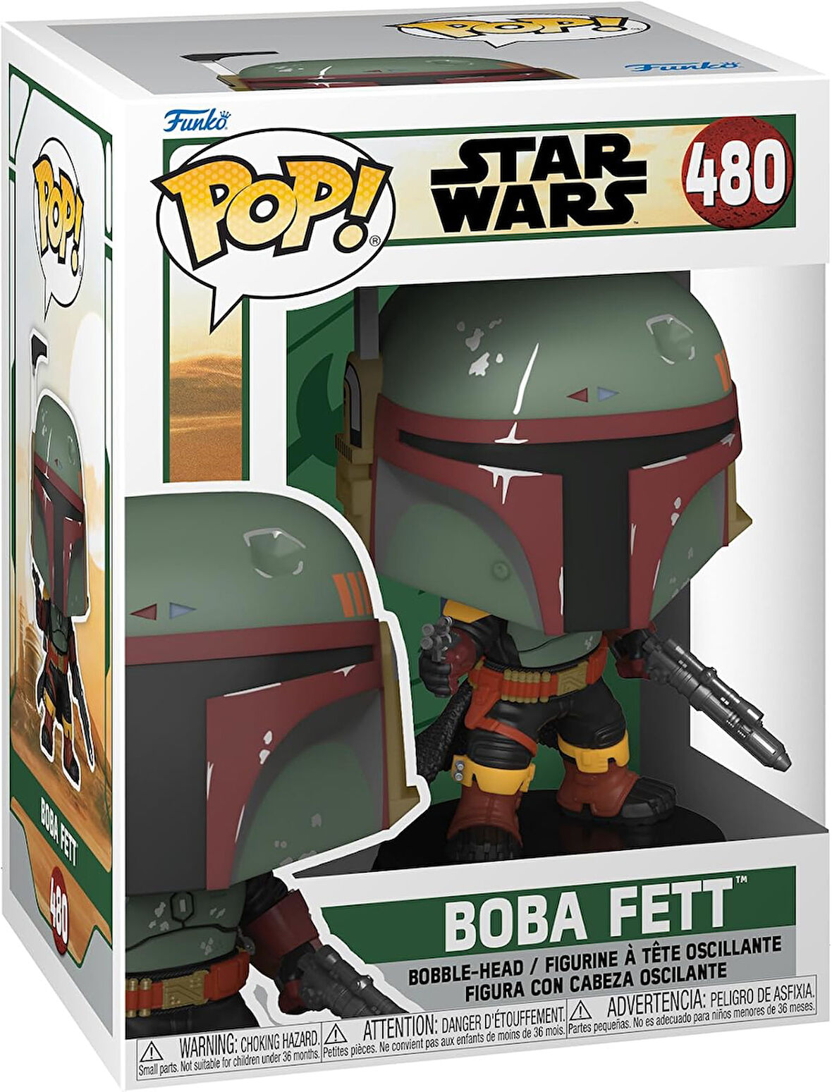 Funko Pop Star Wars: Book Of Boba Fett- Boba Fett, Multicolor, Standard, 60236
