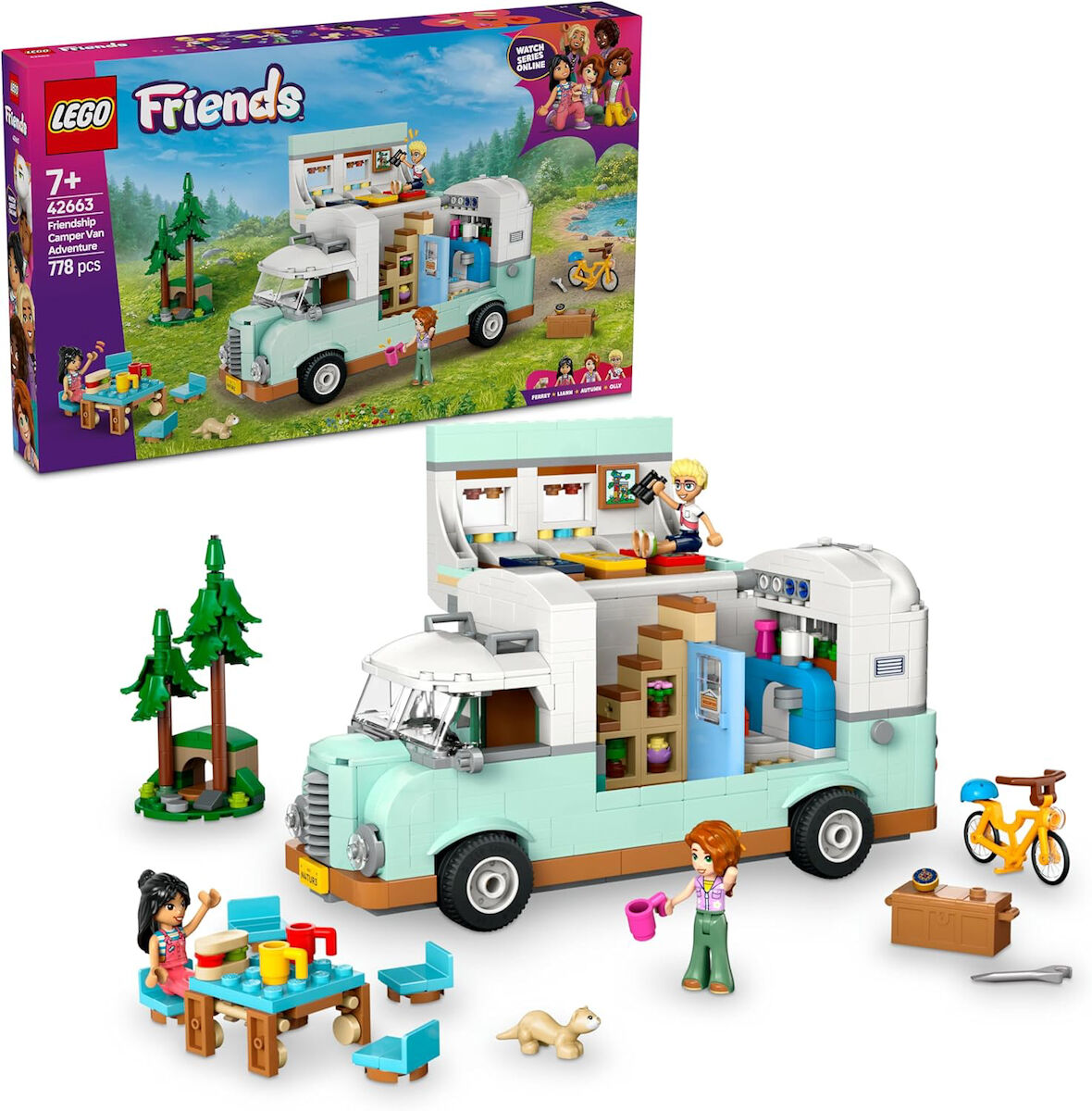 Lego Friends Arkadaşlık Karavan Macerası 42663-7 Yaş Ve Üzeri Kız Ve Erkek Çocukları Için Mini Bebek