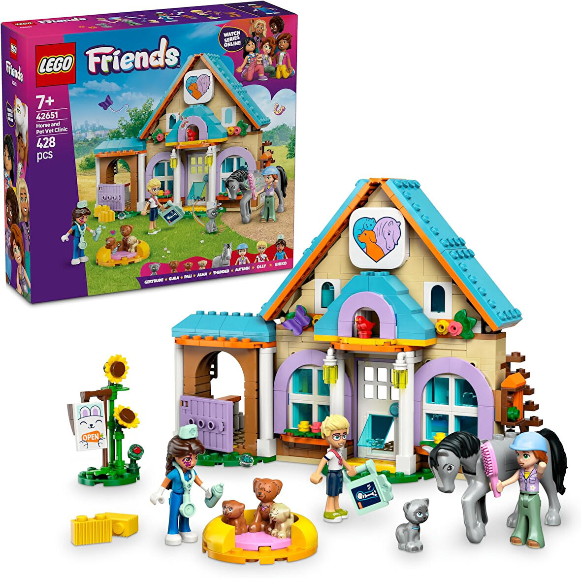 Lego Friends At Ve Evcil Hayvan Veteriner Kliniği 42651-7 Yaş Ve Üzeri Kız Ve Erkek Çocuklar Için Mi