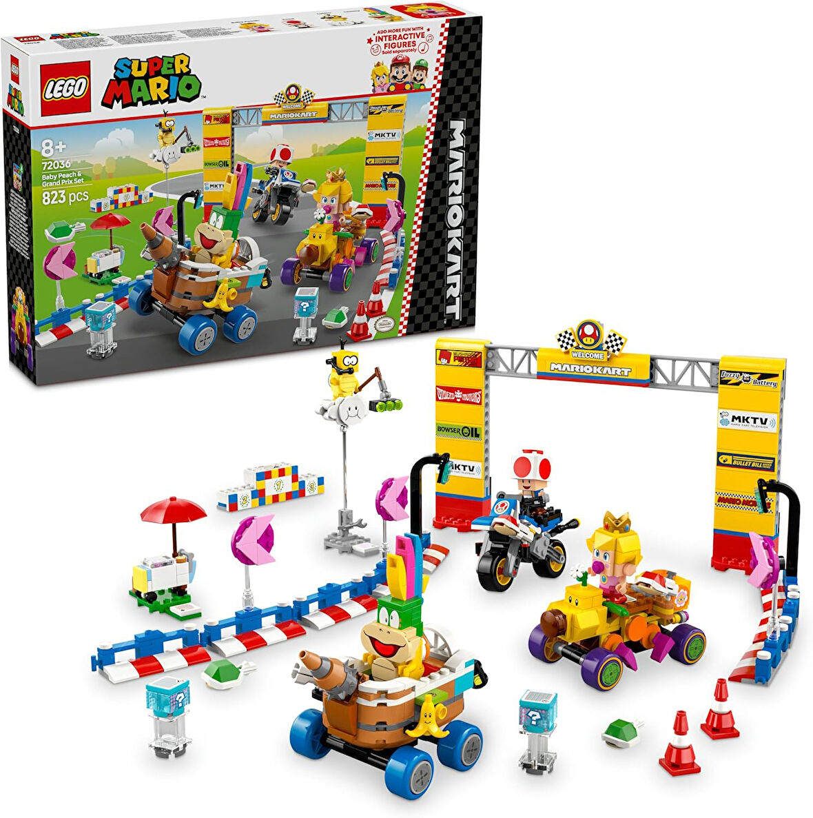 Lego Super Mario: Mario Kart – Baby Peach Ve Grand Prix Seti 72036, 8 Yaş Ve Üzeri Erkek Ve Kız Çocu