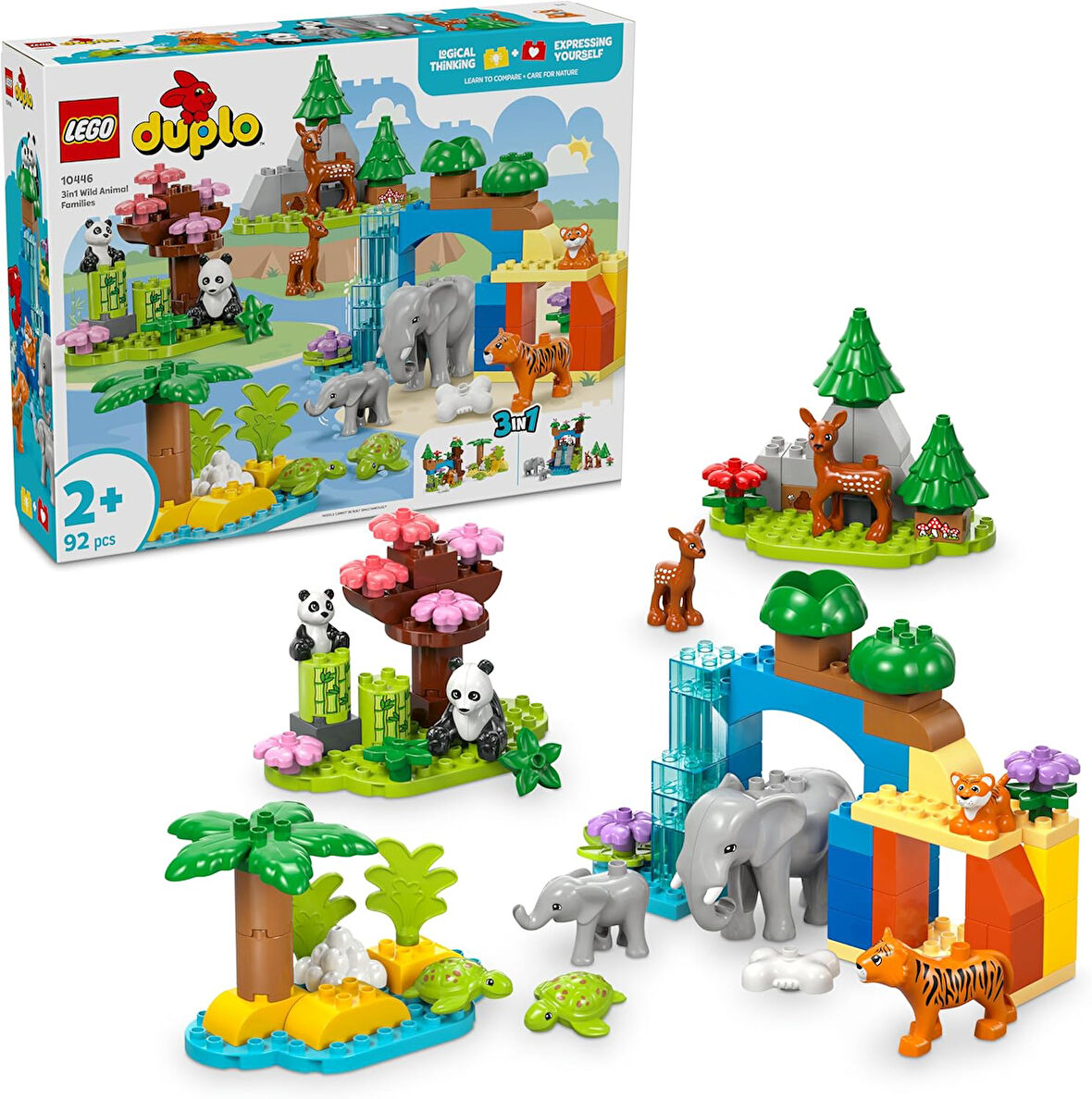 Lego Duplo Kasabası 3’Ü 1 Arada Vahşi Hayvan Aileleri 10446-2 Yaş Ve Üzeri Çocuklar Için Eğitici Ve 