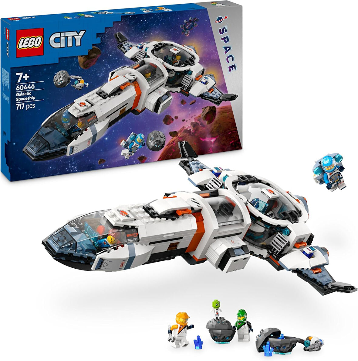 Lego City Modüler Galaktik Uzay Gemisi 60446-7 Yaş Ve Üzeri Çocuklar Için Astronot Ve Uzaylı Minifig