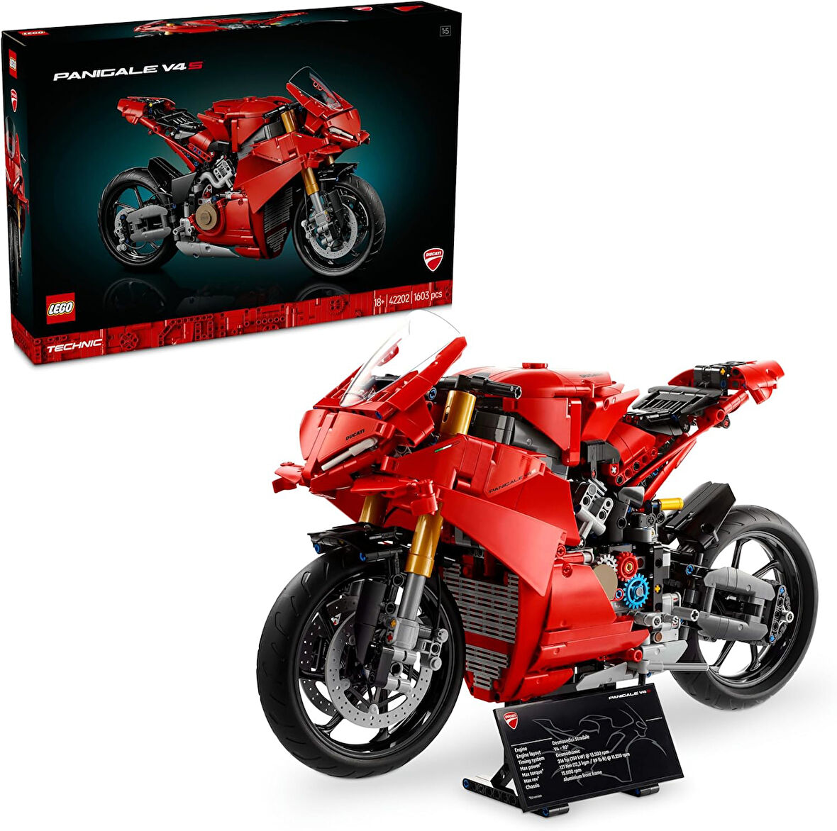 Lego Technic Ducati Panigale V4 S Motorsiklet Model Yapım Kiti – Yetişkin Motor Hayranı Kadın Ve Erk