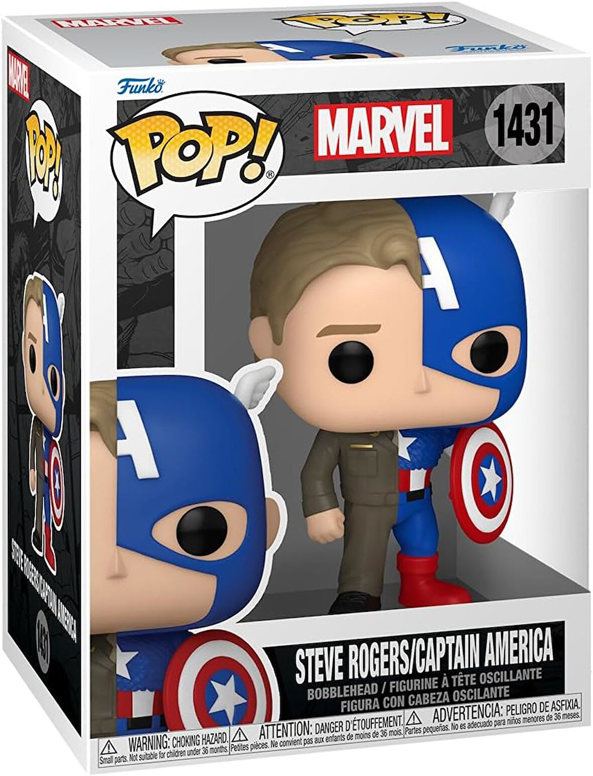 Funko Pop! Marvel: Split - Kaptan Amerika/Steve Rogers