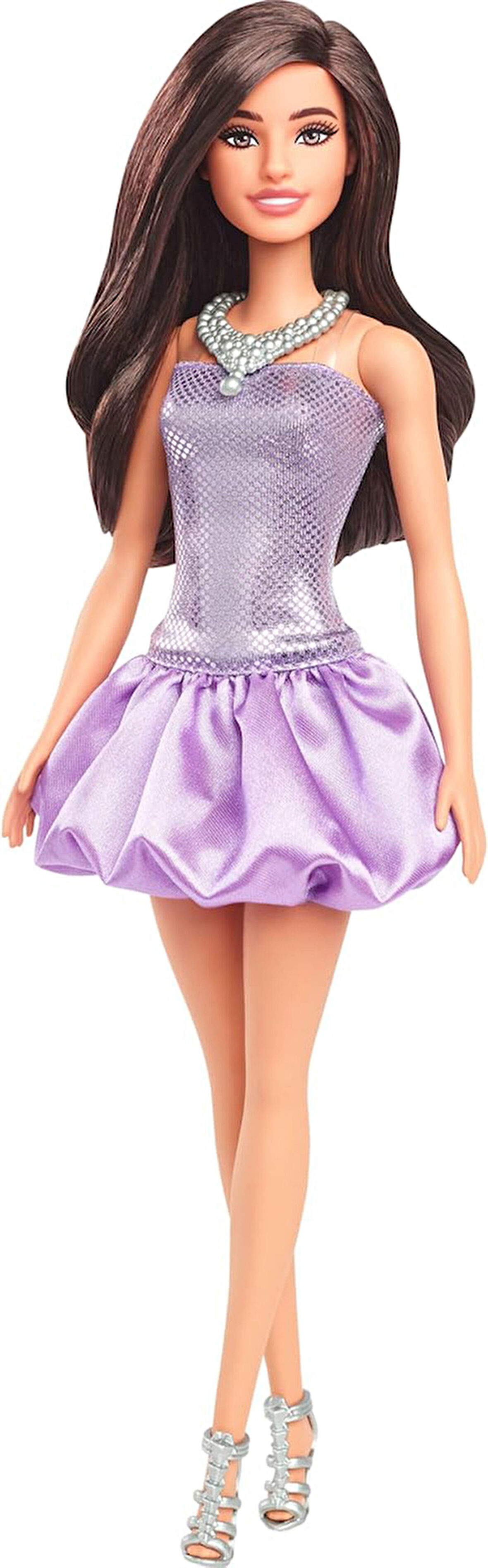 Barbie® Büyüleyici Parti Bebekleri - Mor Metalik Elbiseli Esmer, 3Y+, Hyt92