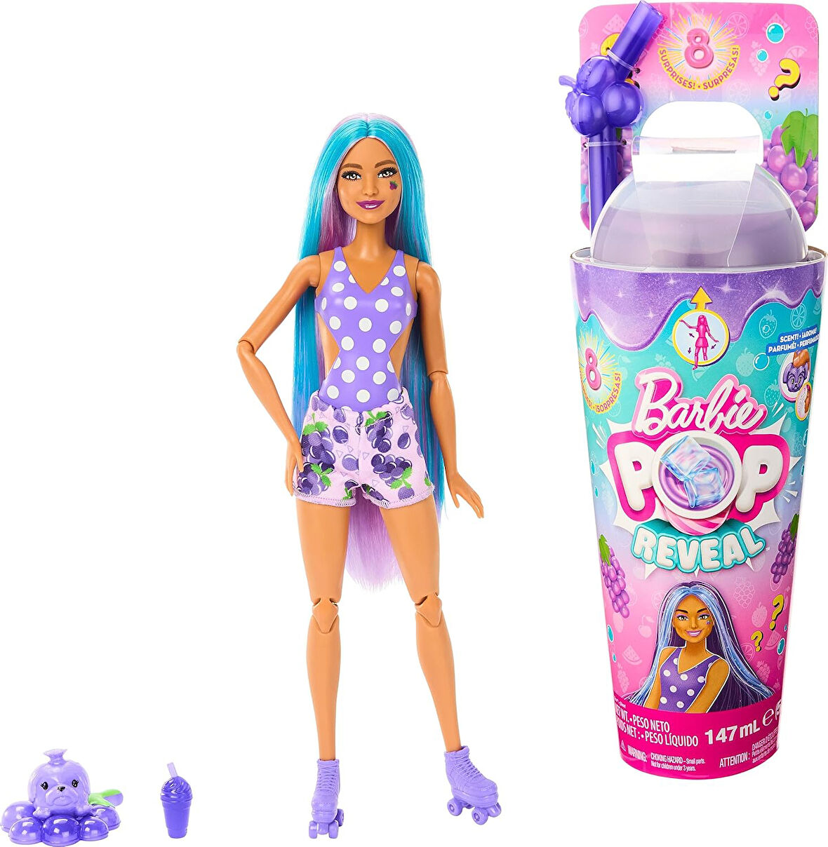 Barbie Pop Reveal Bebek Meyve Serisi Üzüm, 3 Yaş Ve Üzeri