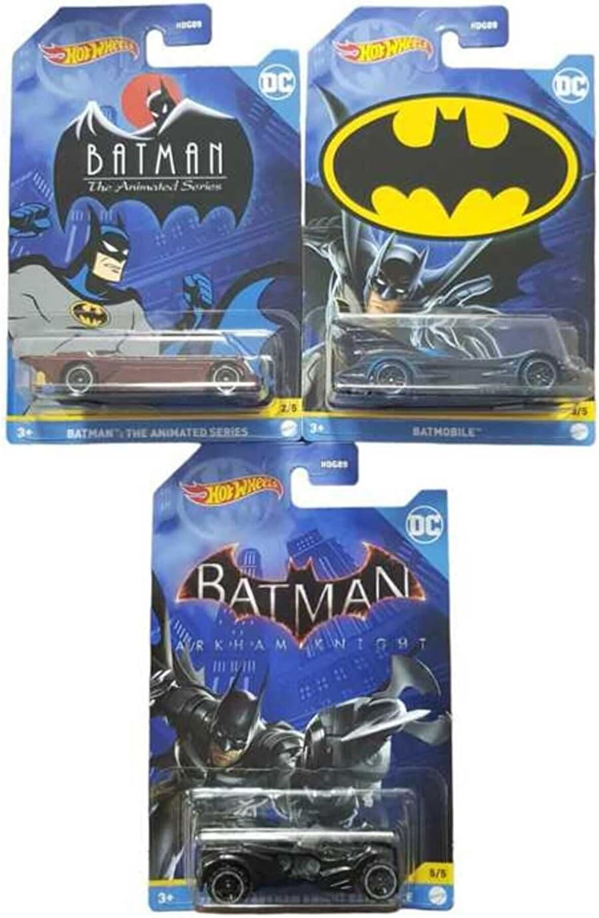 Hot Wheels Yeni - New - Batman Dc Arabaları 3'Lü Set 1:64 Ölçek,Batmanseti