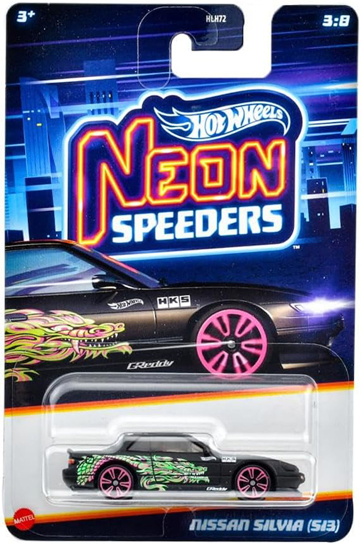 Hot Wheels Neon Yarışçılar - Nissan Silvia (5/3) Mini By94