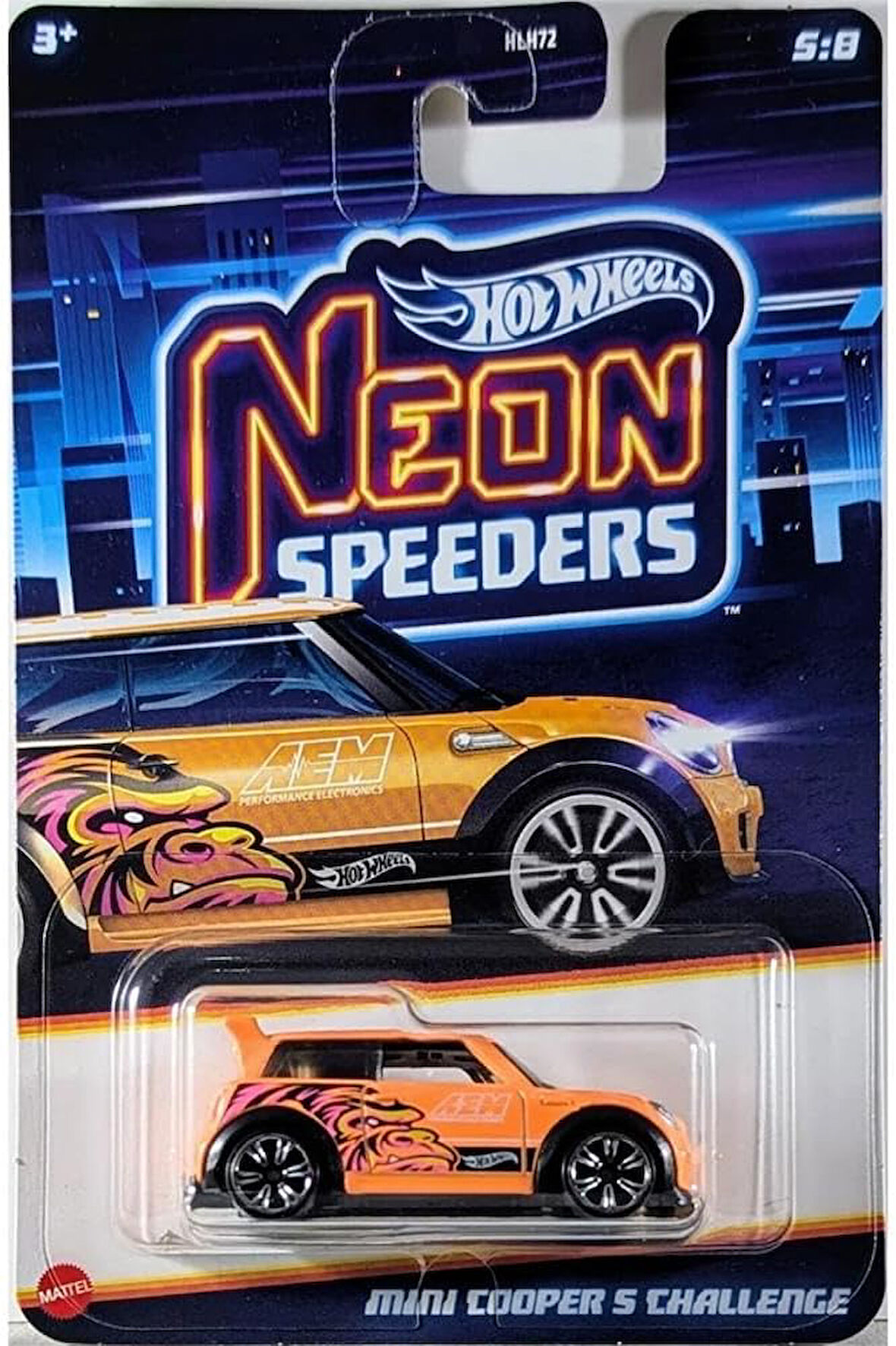 Hot Wheels Neon Yarışçılar - Mini Cooper S Challence Jby96
