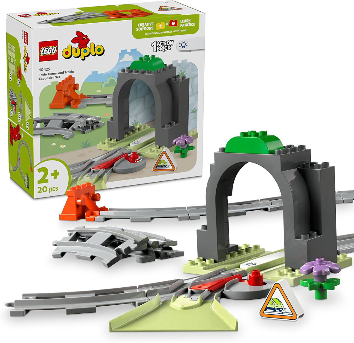 Lego Duplo Town Tren Tüneli Ve Rayları Ek Seti 10425-2 Yaş Ve Üzeri Okul Öncesi Çocuklar Için Eğitic