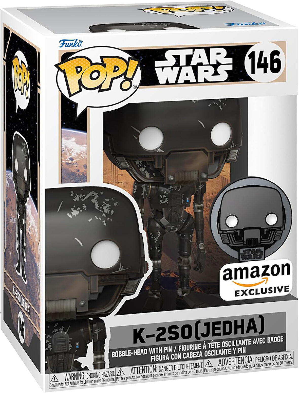 Funko 55497 Pop Star Wars: Atg K 2So W/Pin Oyuncak Figür