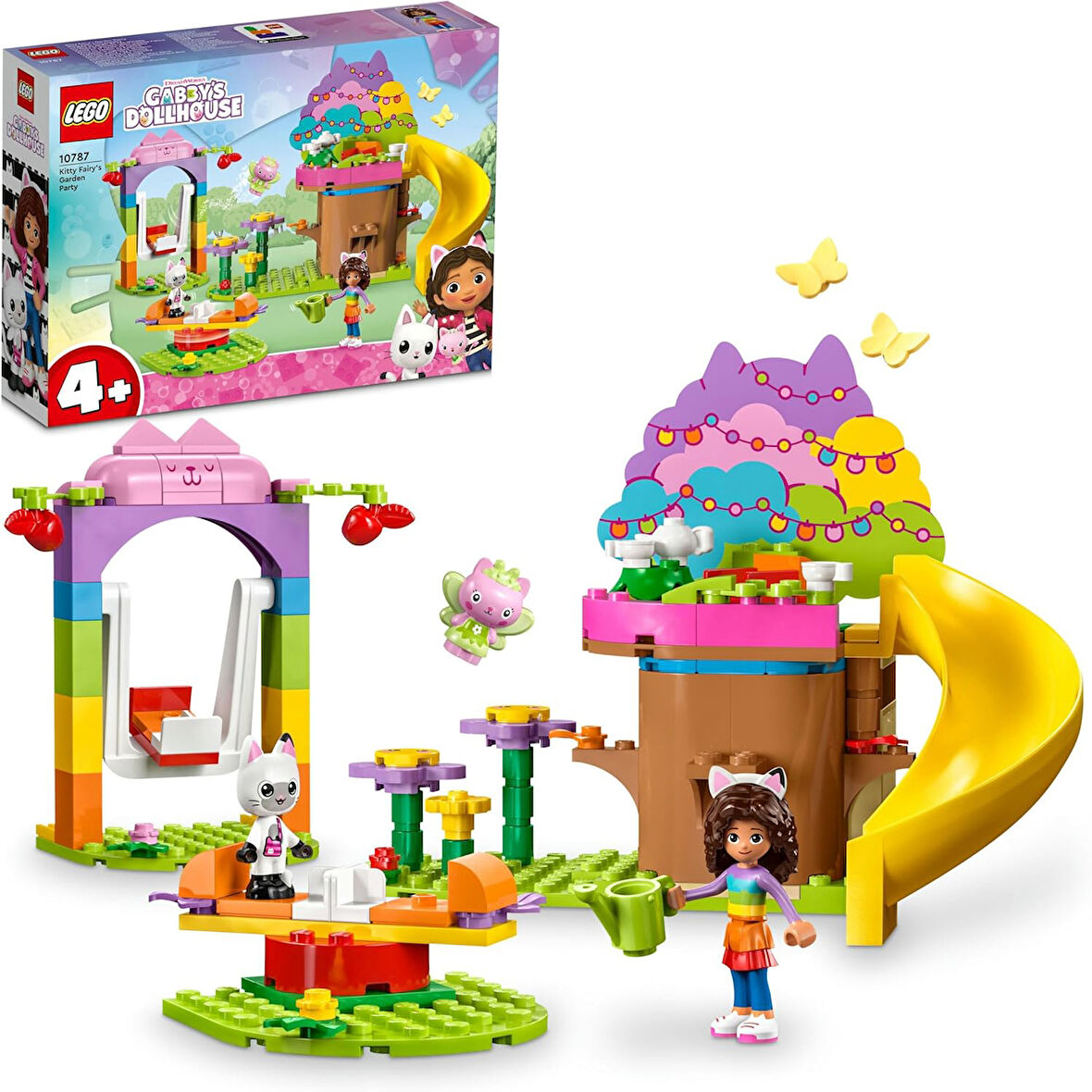Lego® Gabby'S Dollhouse Peri Kedi’Nin Bahçe Partisi 10787-4 Yaş Ve Üzeri Çocuklar Için Ağaç Ev İçere