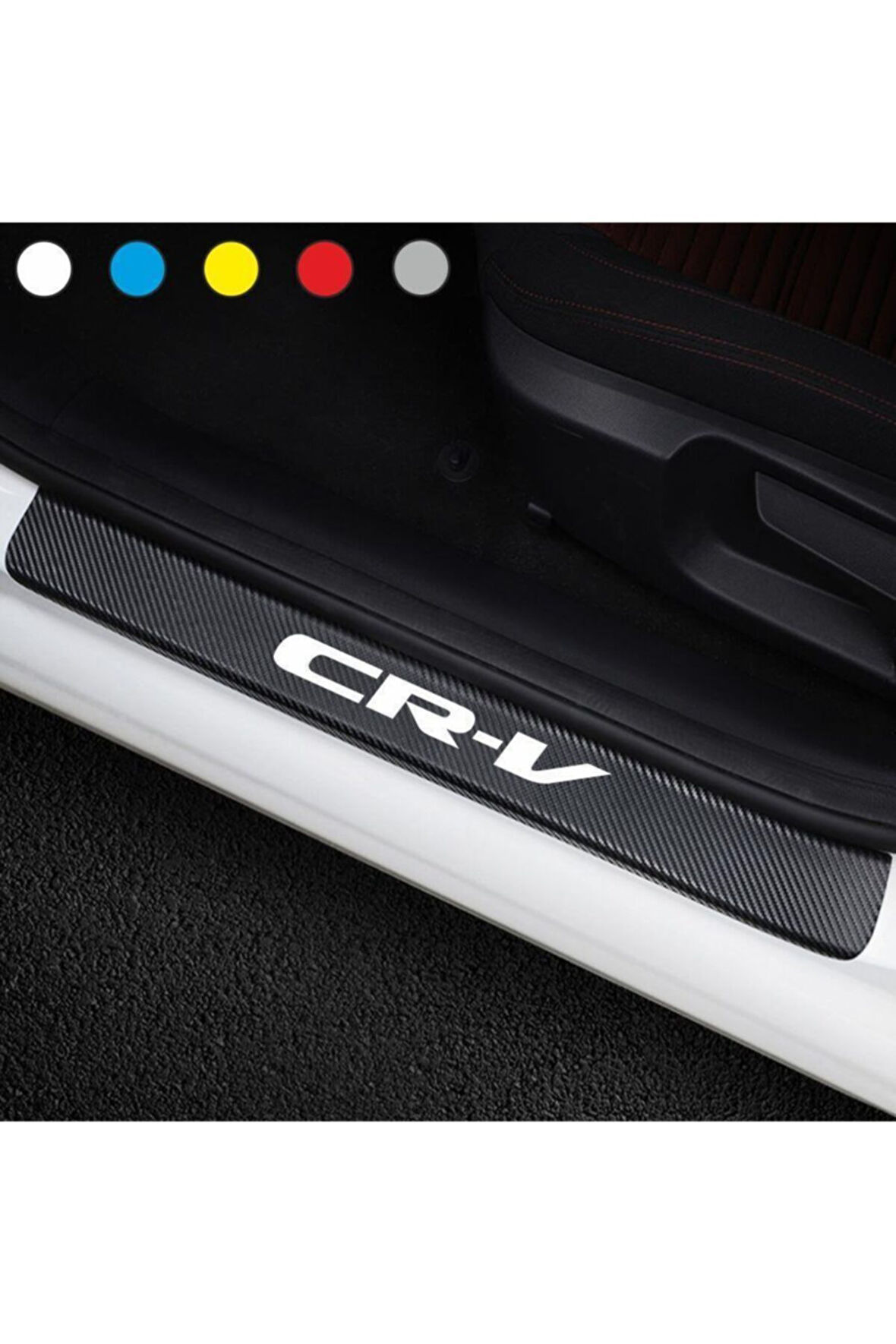 Honda Crv İçin Uyumlu Aksesuar Oto Kapı Eşiği Sticker Karbon 4 Adet
