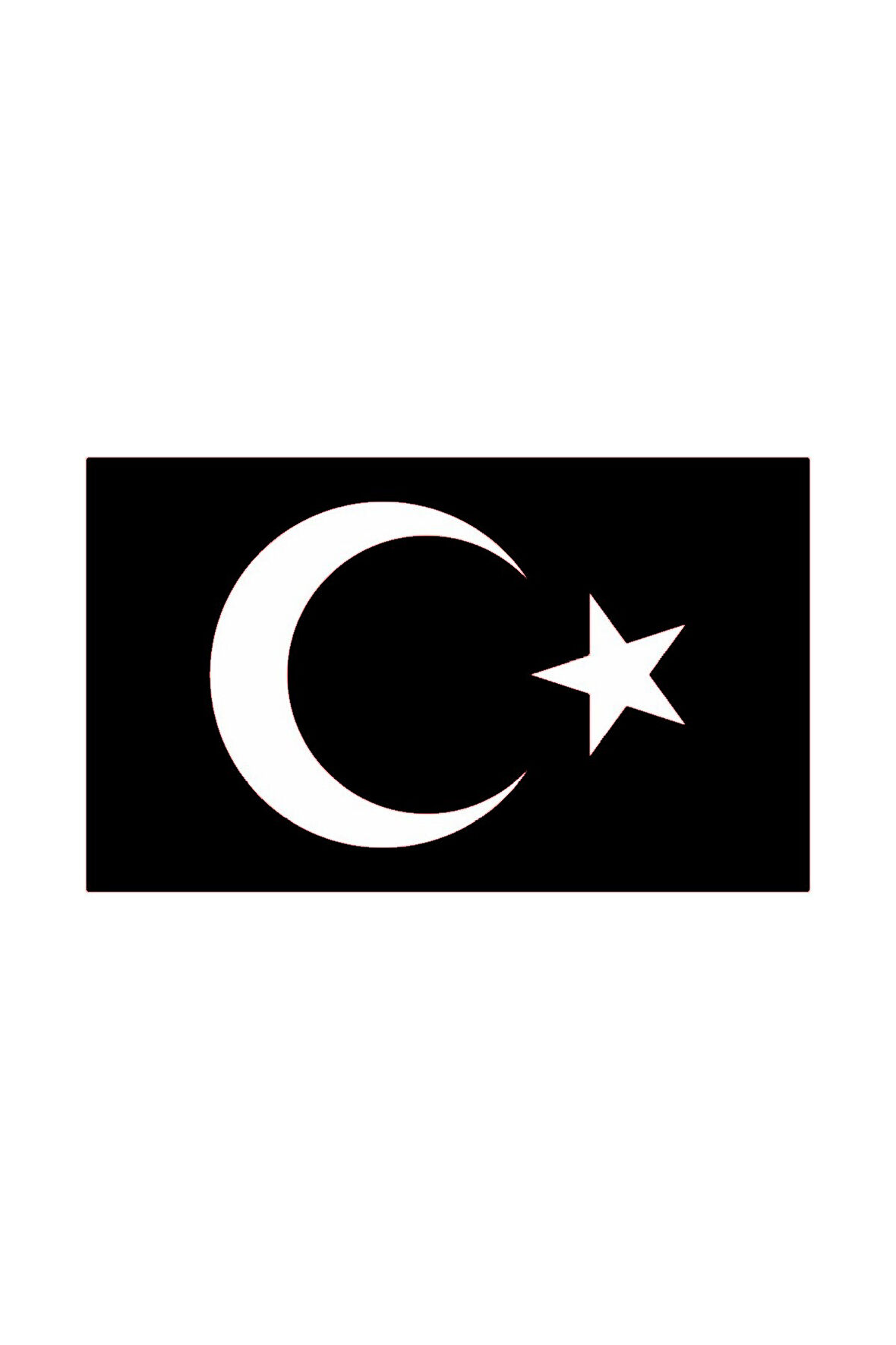 Türk Bayrağı Sticker (Oto-Motor-Laptop-Duvar-Dekor) 20 x 12 cm